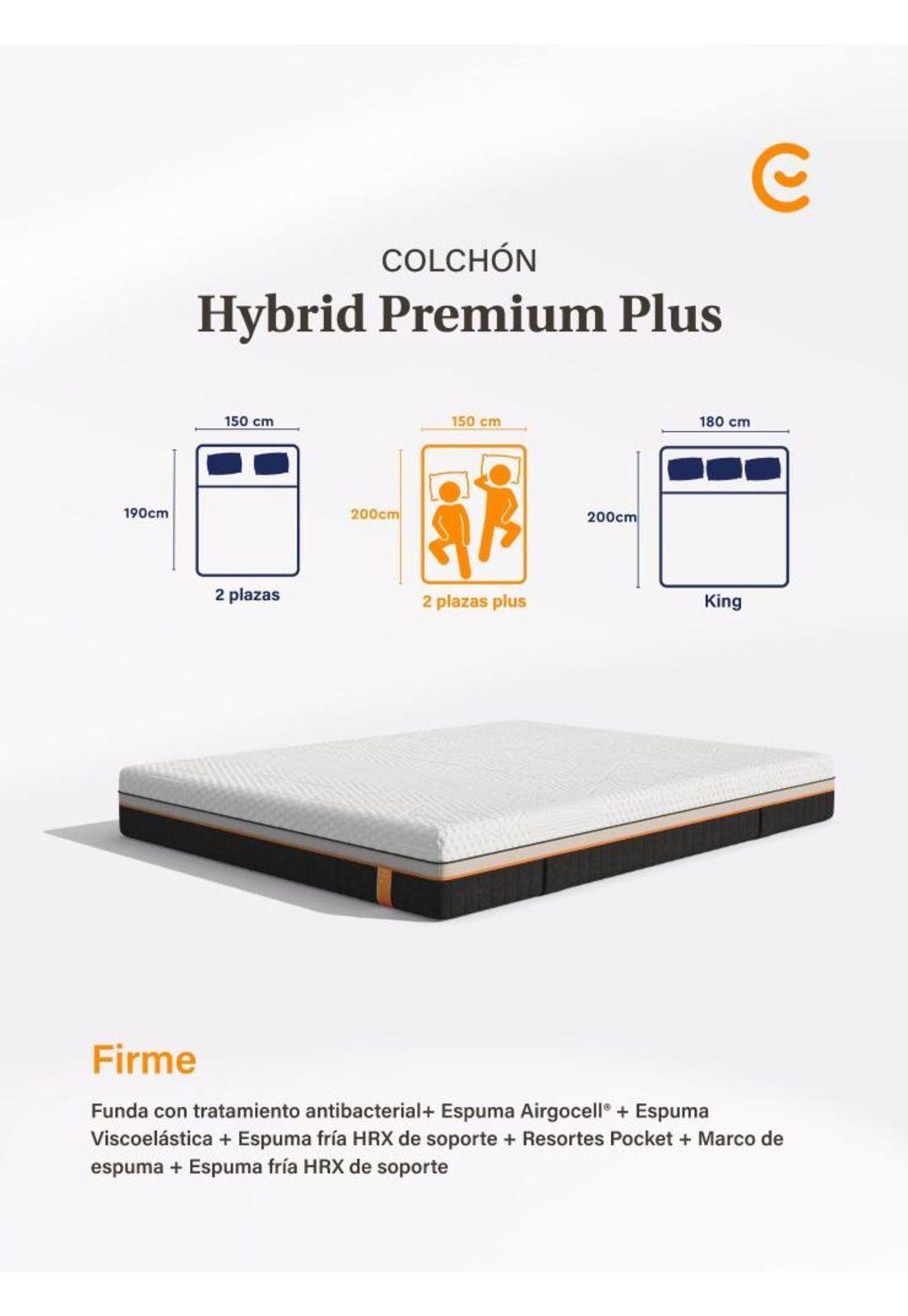Colchón Emma Hybrid Premium Plus 2 Plazas Plus-4