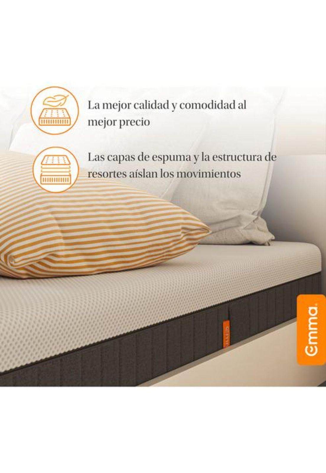Colchón Emma Confort Premium 2.5 Plazas | Espuma Y Resortes-6