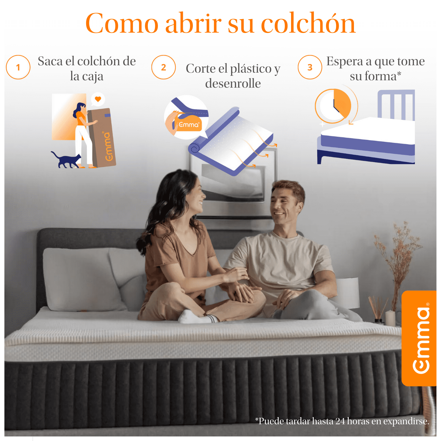 Colchón Emma ThermoSync King 180x200 cm-7