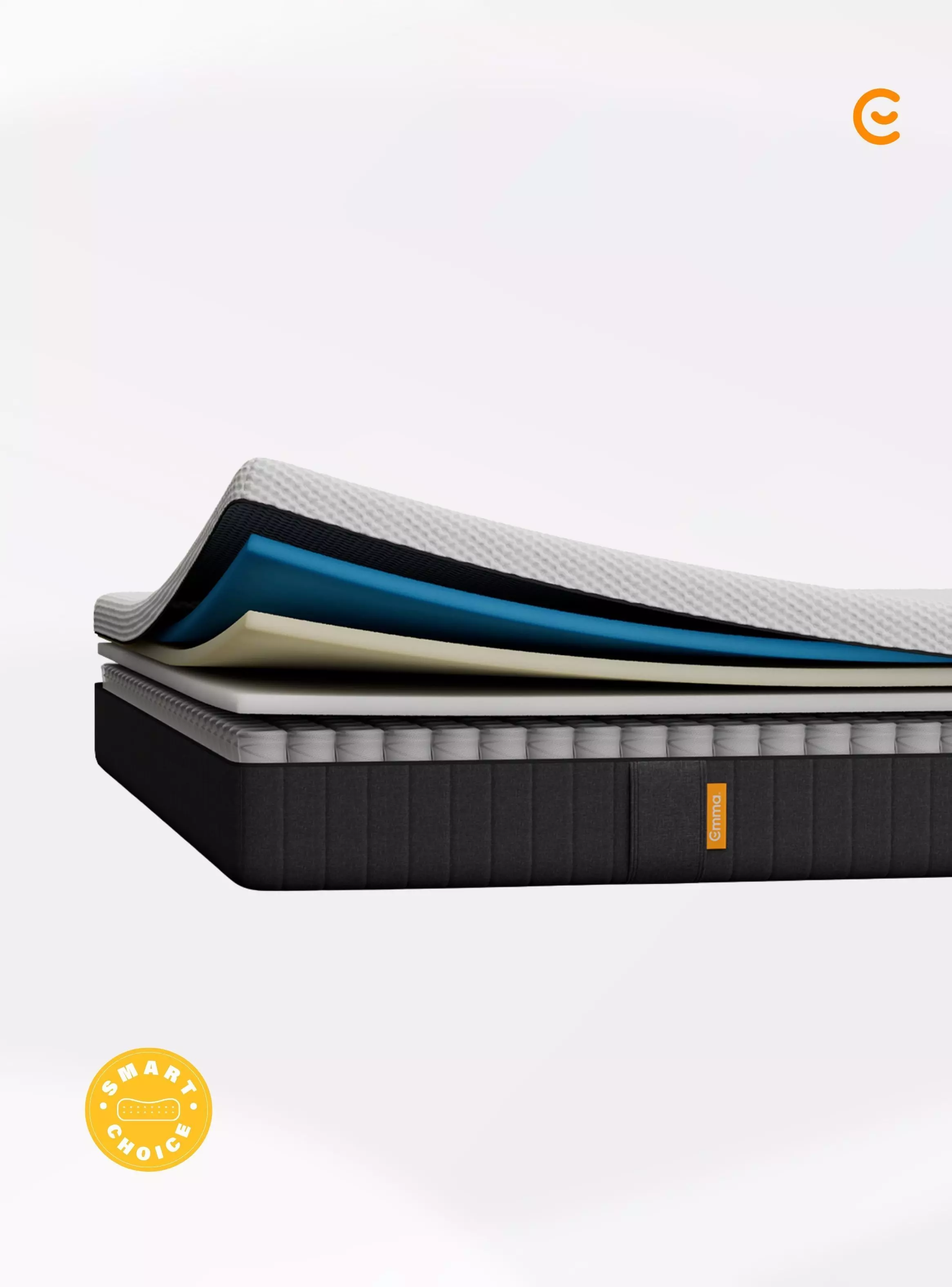 Combo Hybrid Premium 1 Plaza + 2 Almohadas Diamond Memory Foam-1