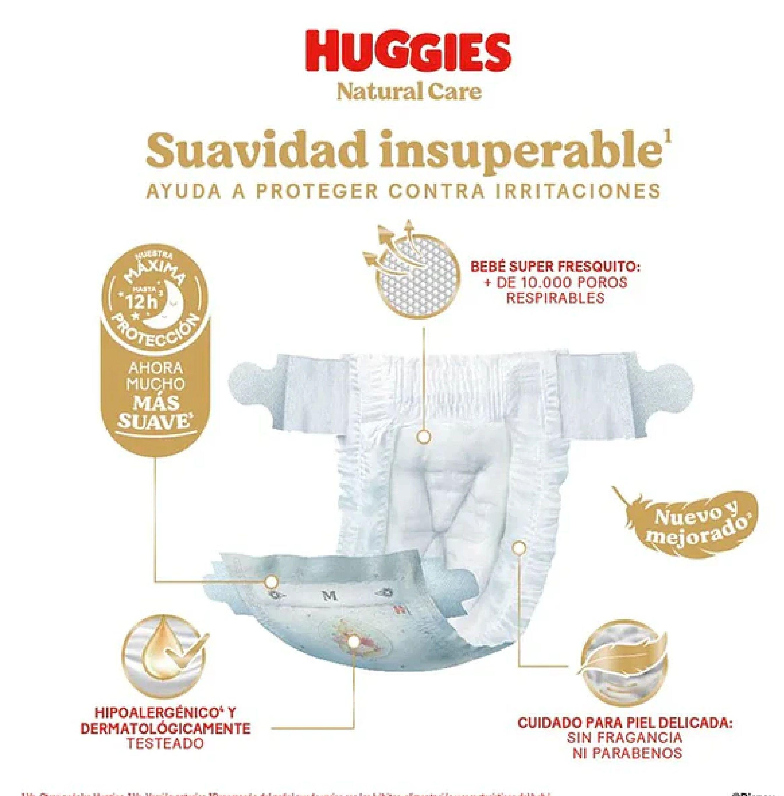 Pa ales Talla M Huggies Natural Care 70 Unidades de 5 a 9 Kg-2
