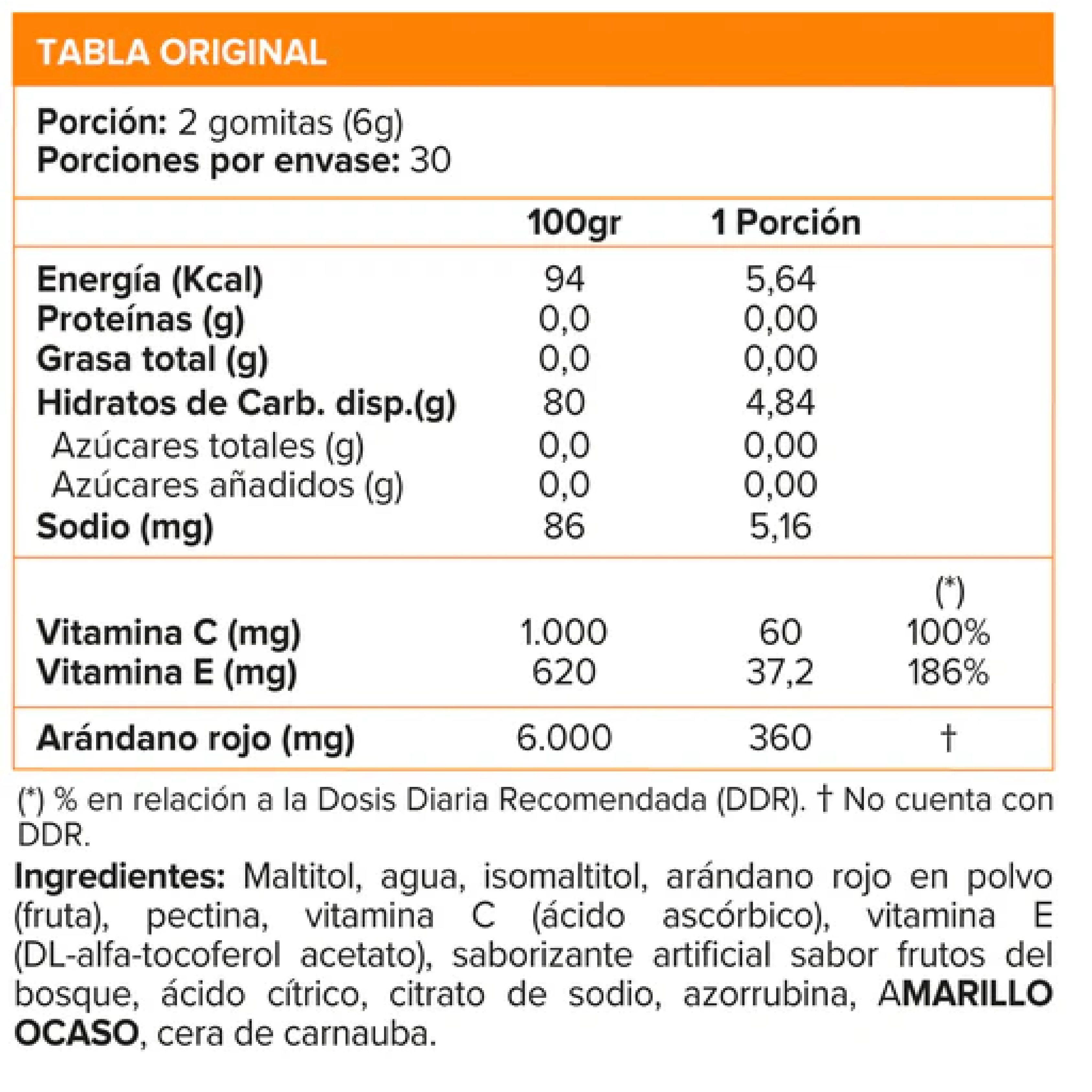 Gummies Cranberry 60 Gomitas Veganas Sabor Limonada Rosada-1