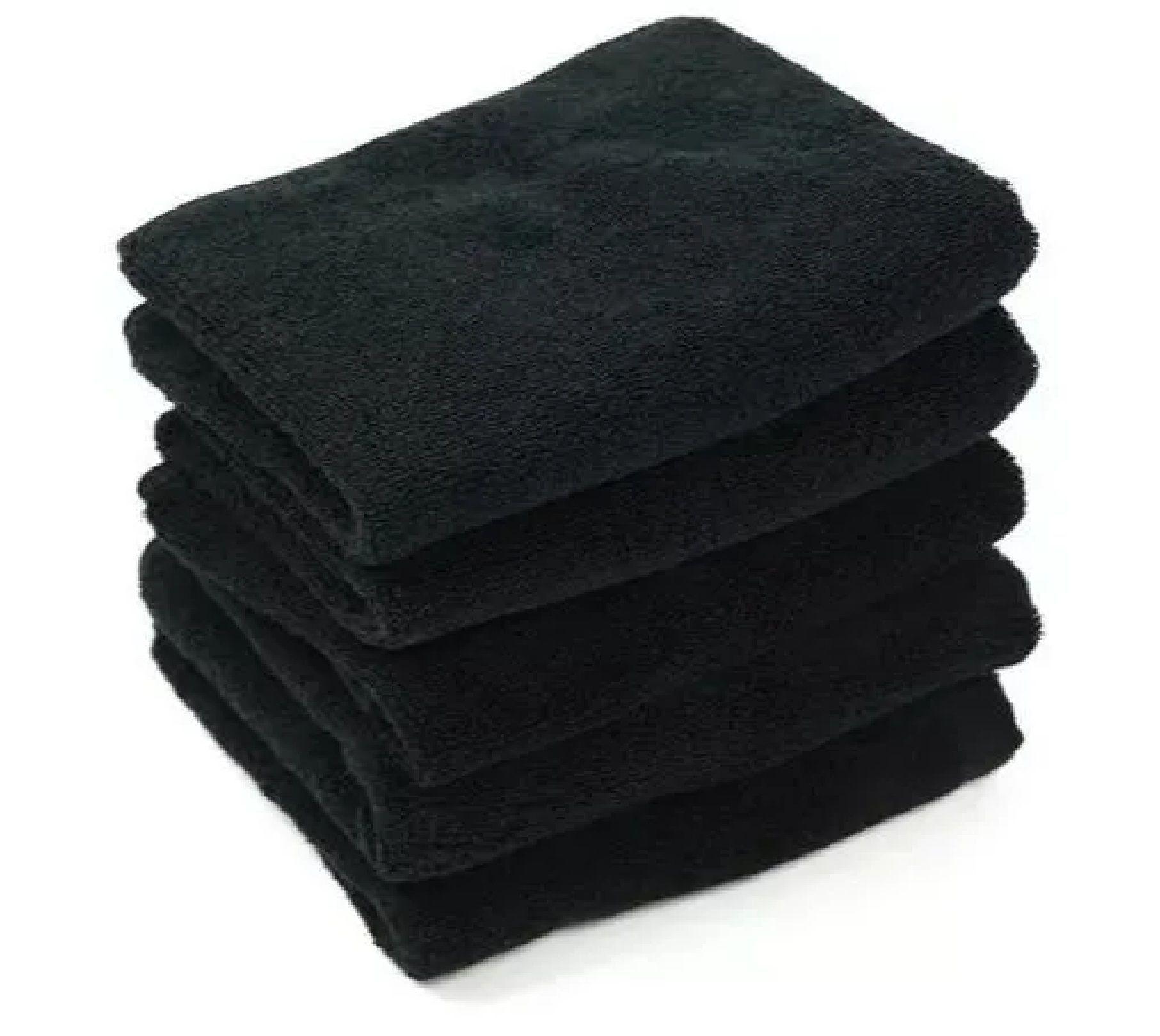 Set 3 toallas Negra microfibra para barberias hoteles gym hogar 35x75cm-6