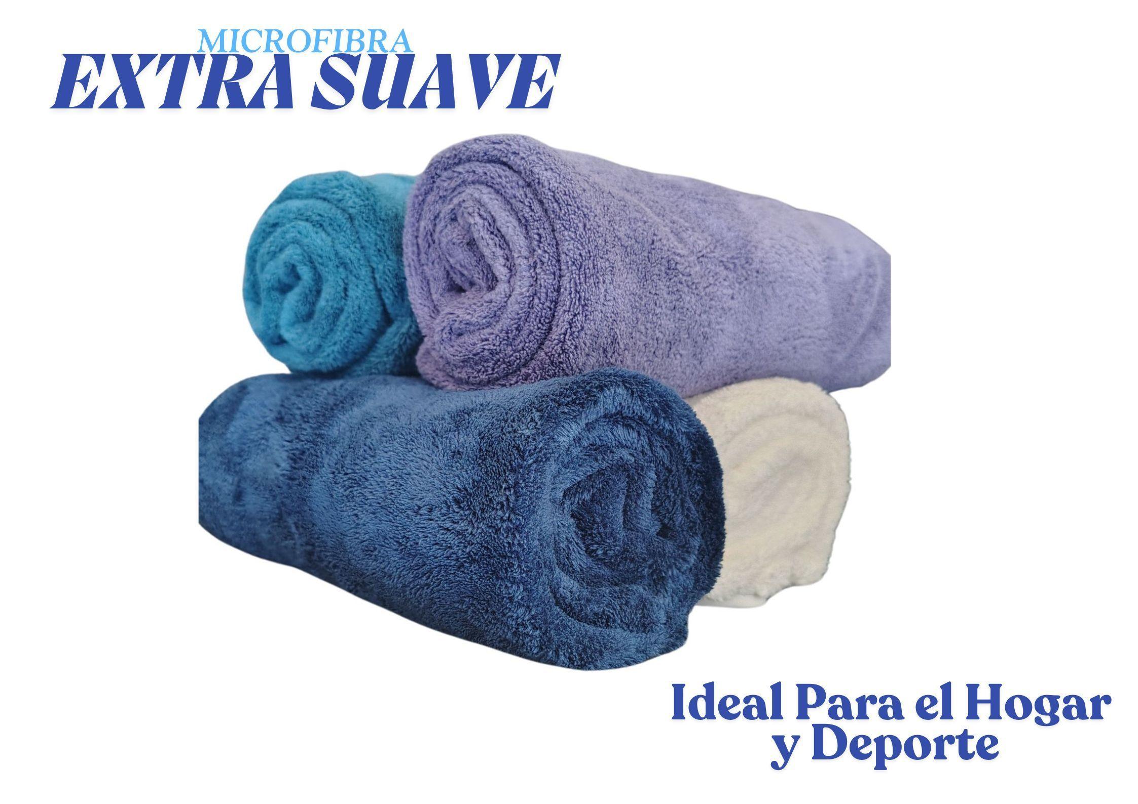 Pack 3 toallas de mano microfibra Hogar Gym Barberias hoteles secado rapido -1