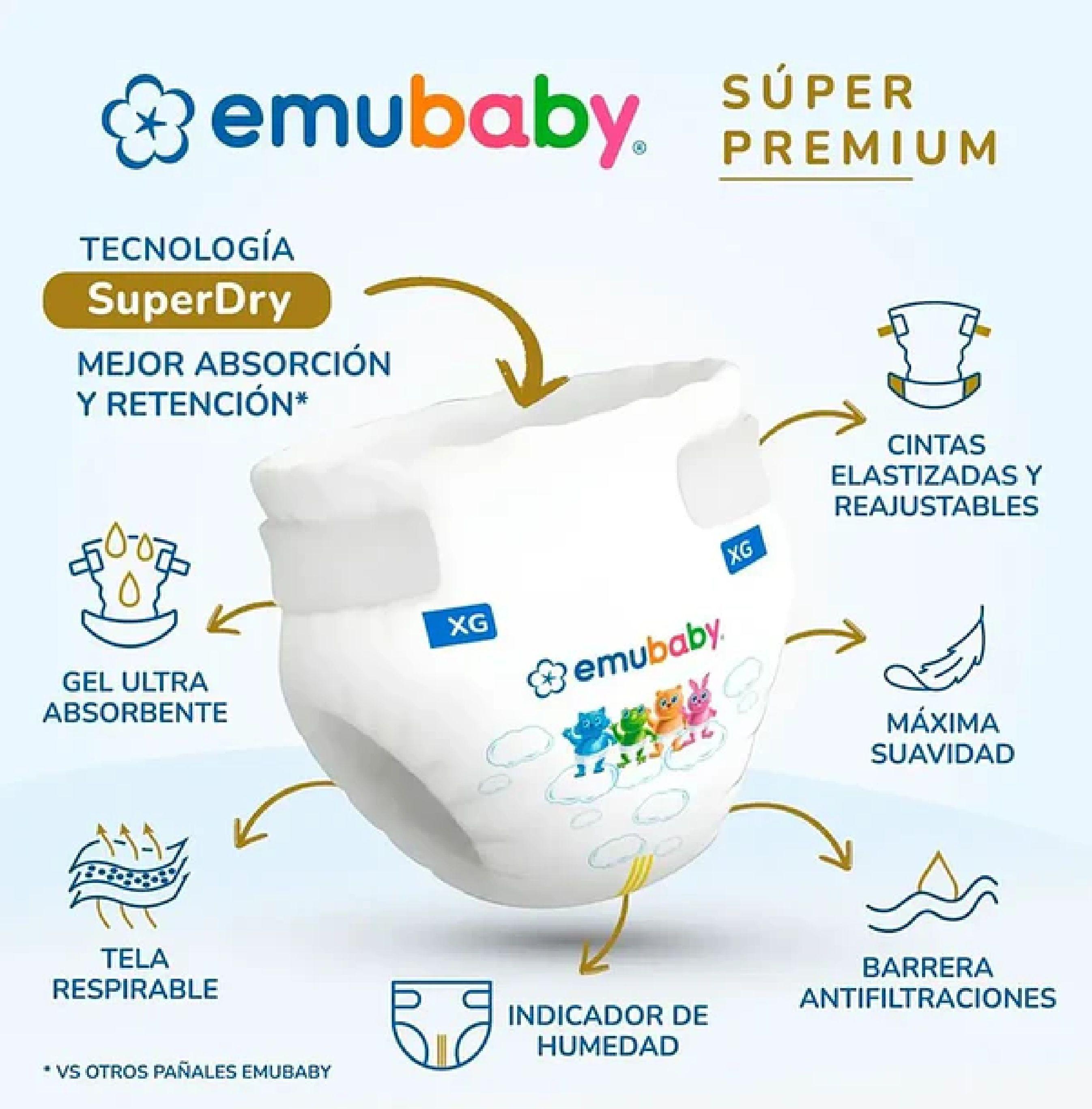 Pa ales Talla G Emubaby Premium 18 Unidades de 9 a 13 Kg-2