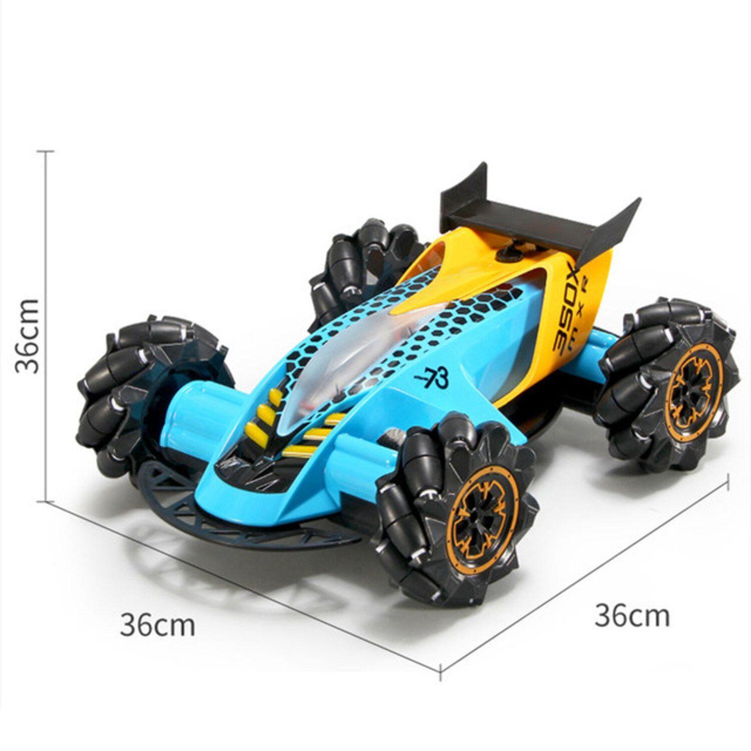 Auto de Carrera - Acrobático - Efecto Cohete  Control Remoto 2.4Ghz Celeste-1