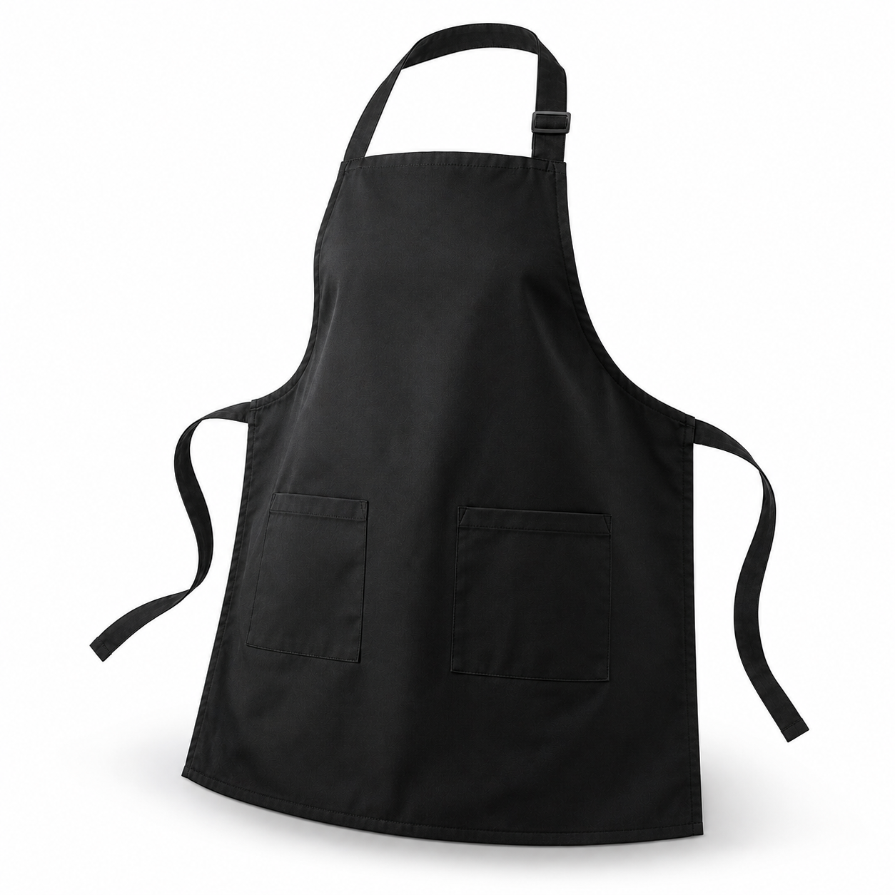 Delantal De Cocina Pechera Mandil Negro Antigrasa Antimanchas Ajustable 80x70cm-0