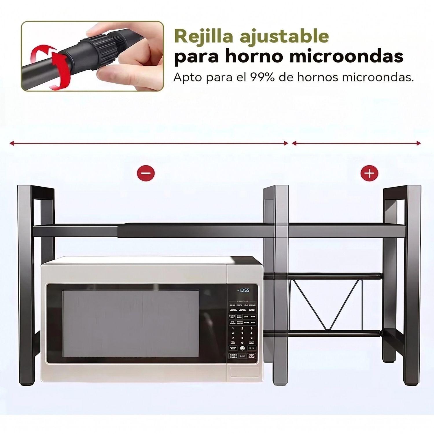 Estante Repisa Extensible Horno Microondas ConGanchos Rack-2