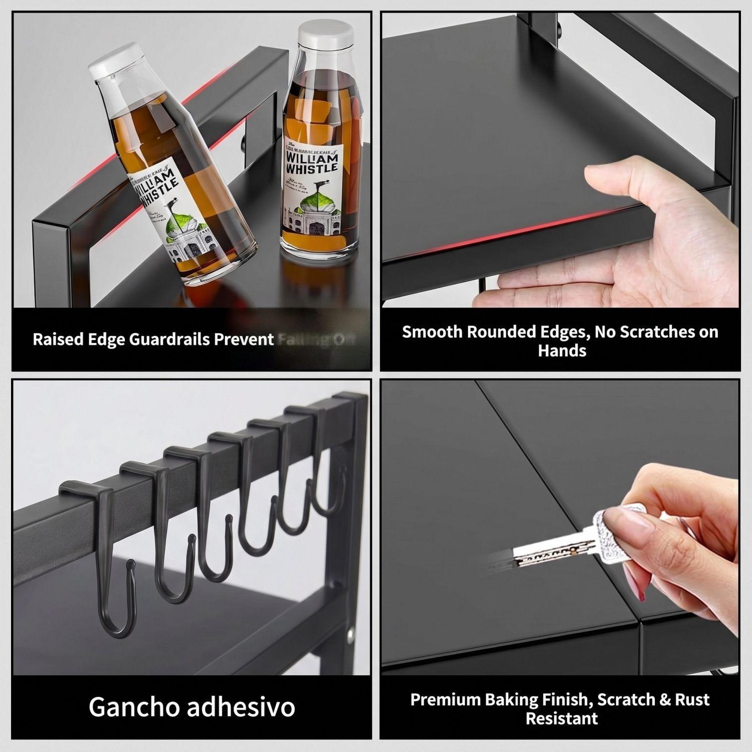 Estante Repisa Extensible Horno Microondas ConGanchos Rack-3