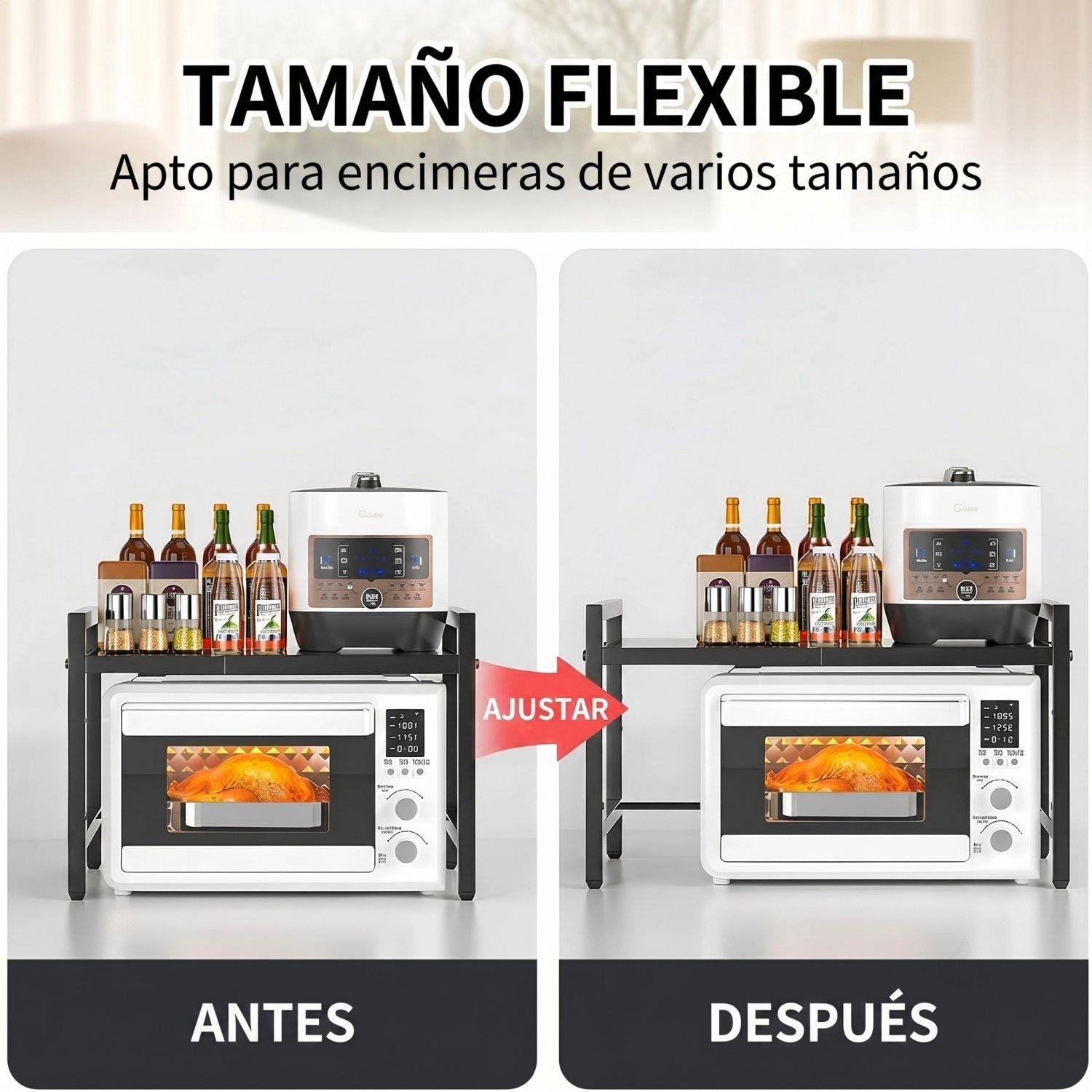 Estante Repisa Extensible Horno Microondas ConGanchos Rack-4