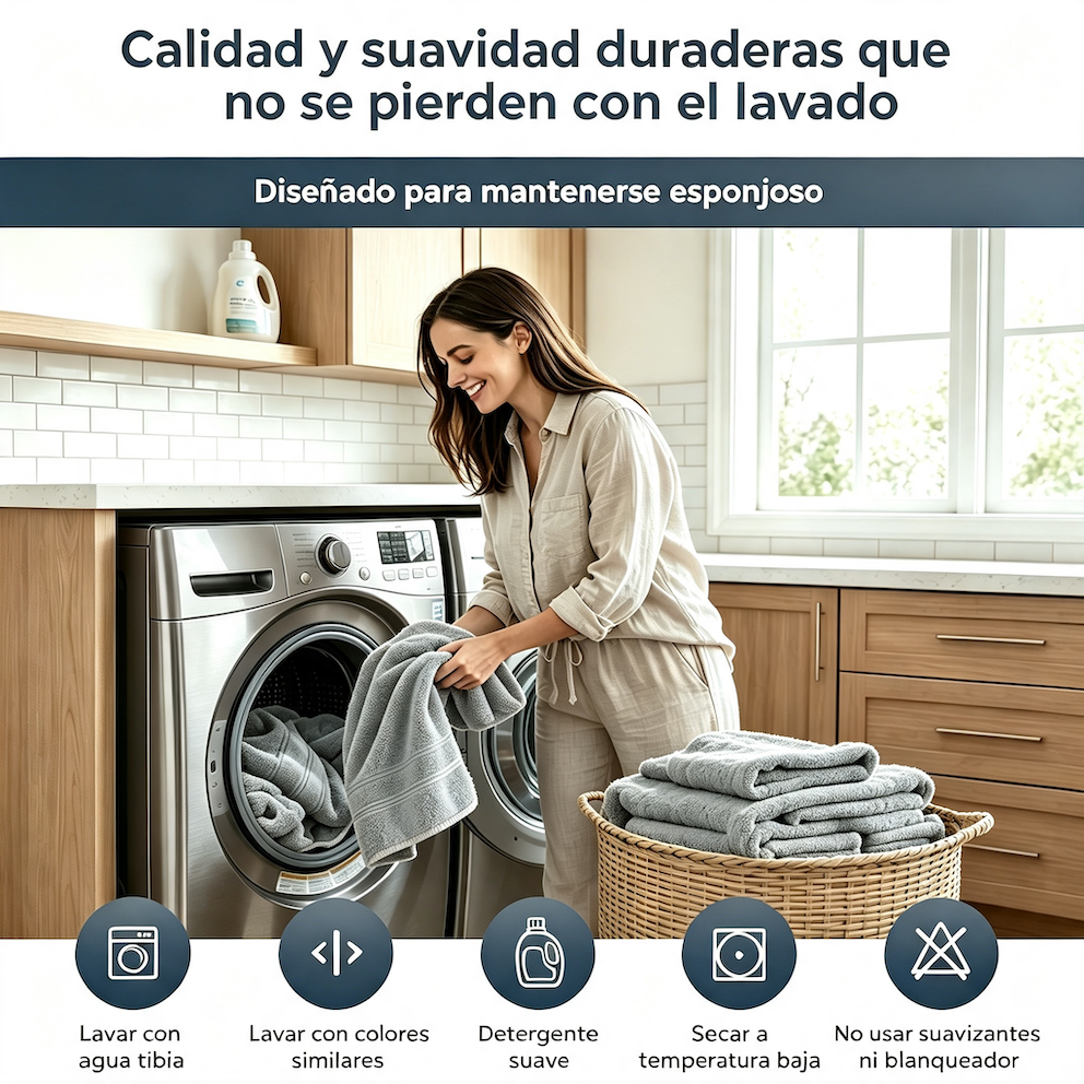 Juego Toallas Ba o 3 Piezas Algod n Extra Grande 80x150 Gris-3