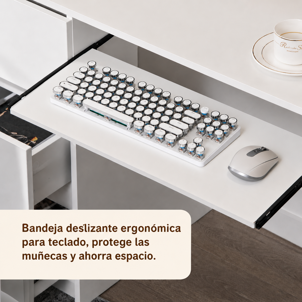 Escritorio Oficina Con Cajones Y Gabinete 120 Blanco IKEMMA-2