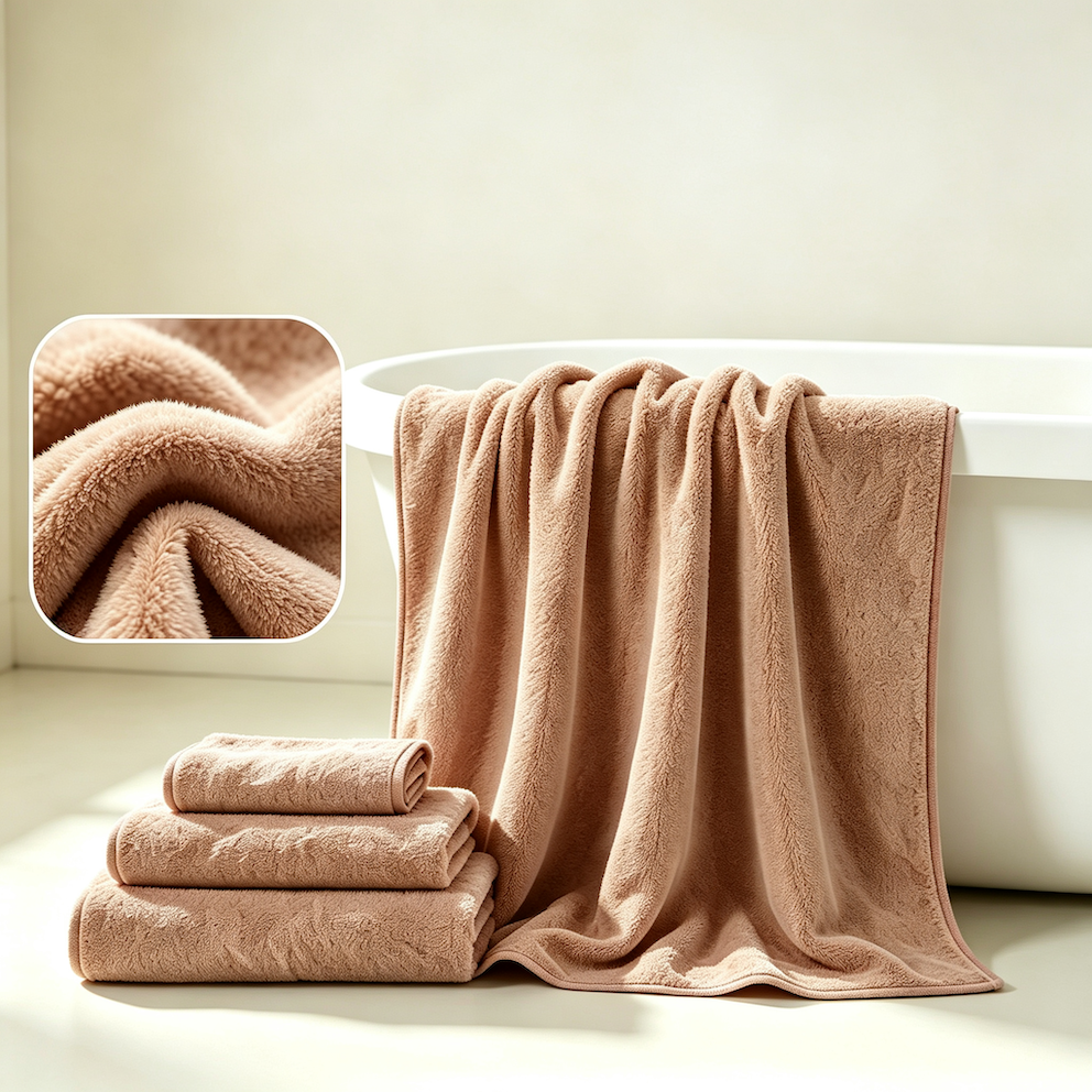 Juego de Toallas Ba o 3 Piezas Algod n Extra Grande 80x150cm Suave y Absorbente Caf-0