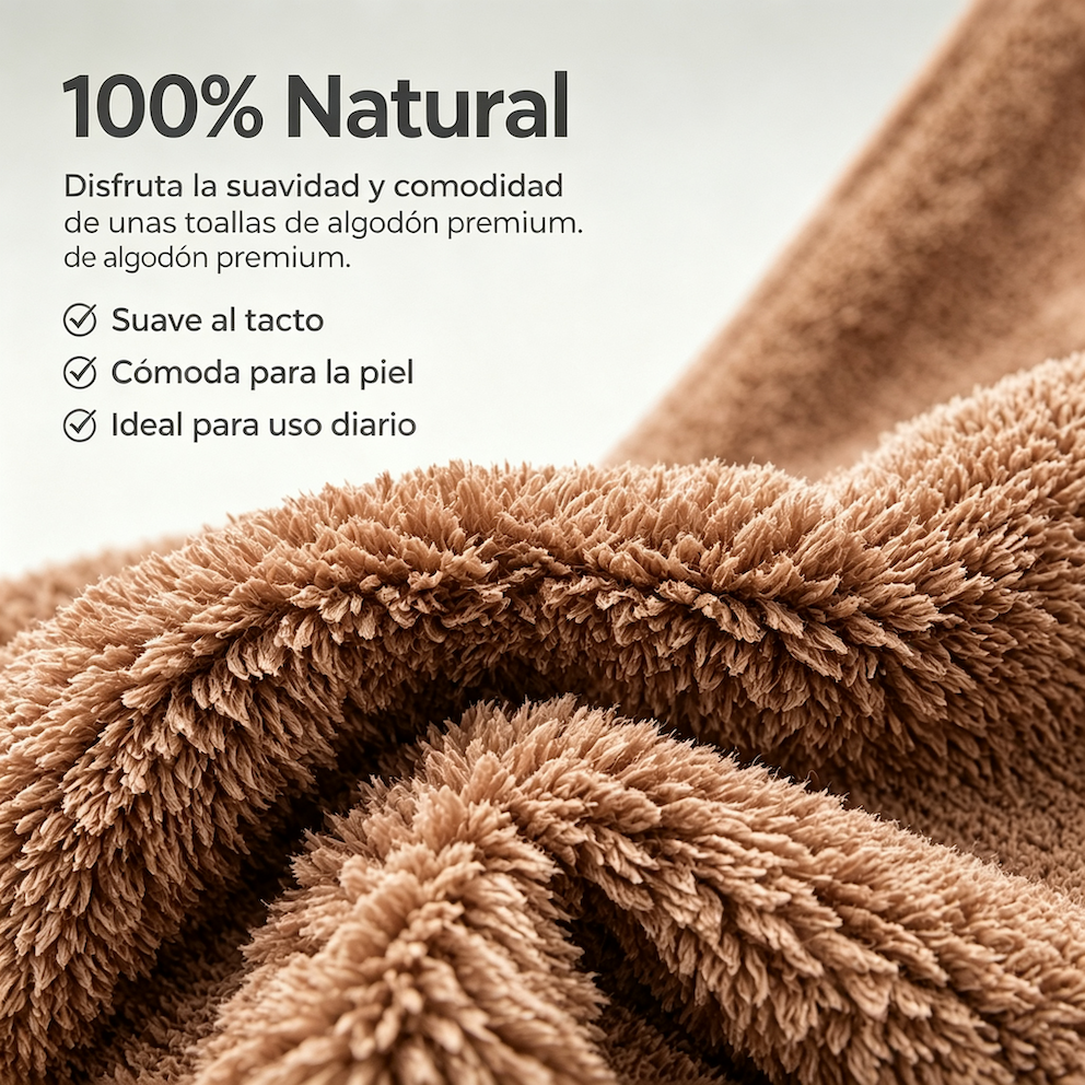 Juego de Toallas Ba o 3 Piezas Algod n Extra Grande 80x150cm Suave y Absorbente Caf-4