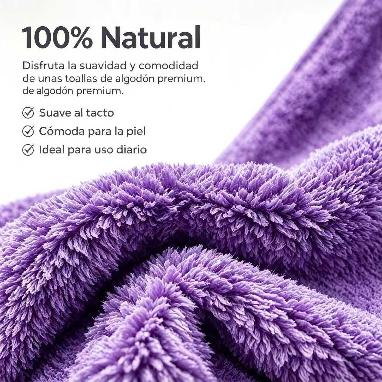 Juego Toallas Ba o 3 Piezas Algod n Extra Grande80x150Morado-4