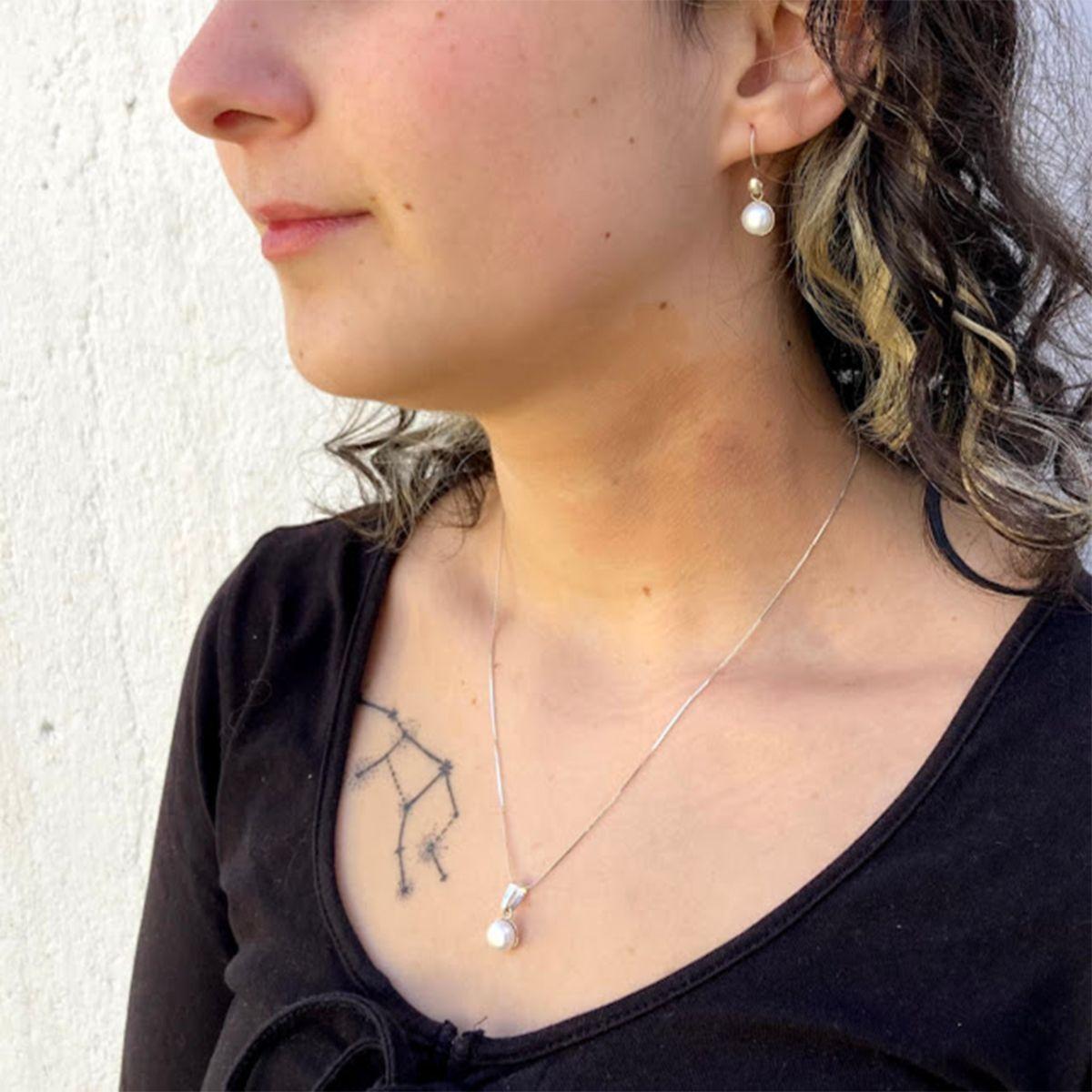 Conjunto de Plata con Perla Rio-2