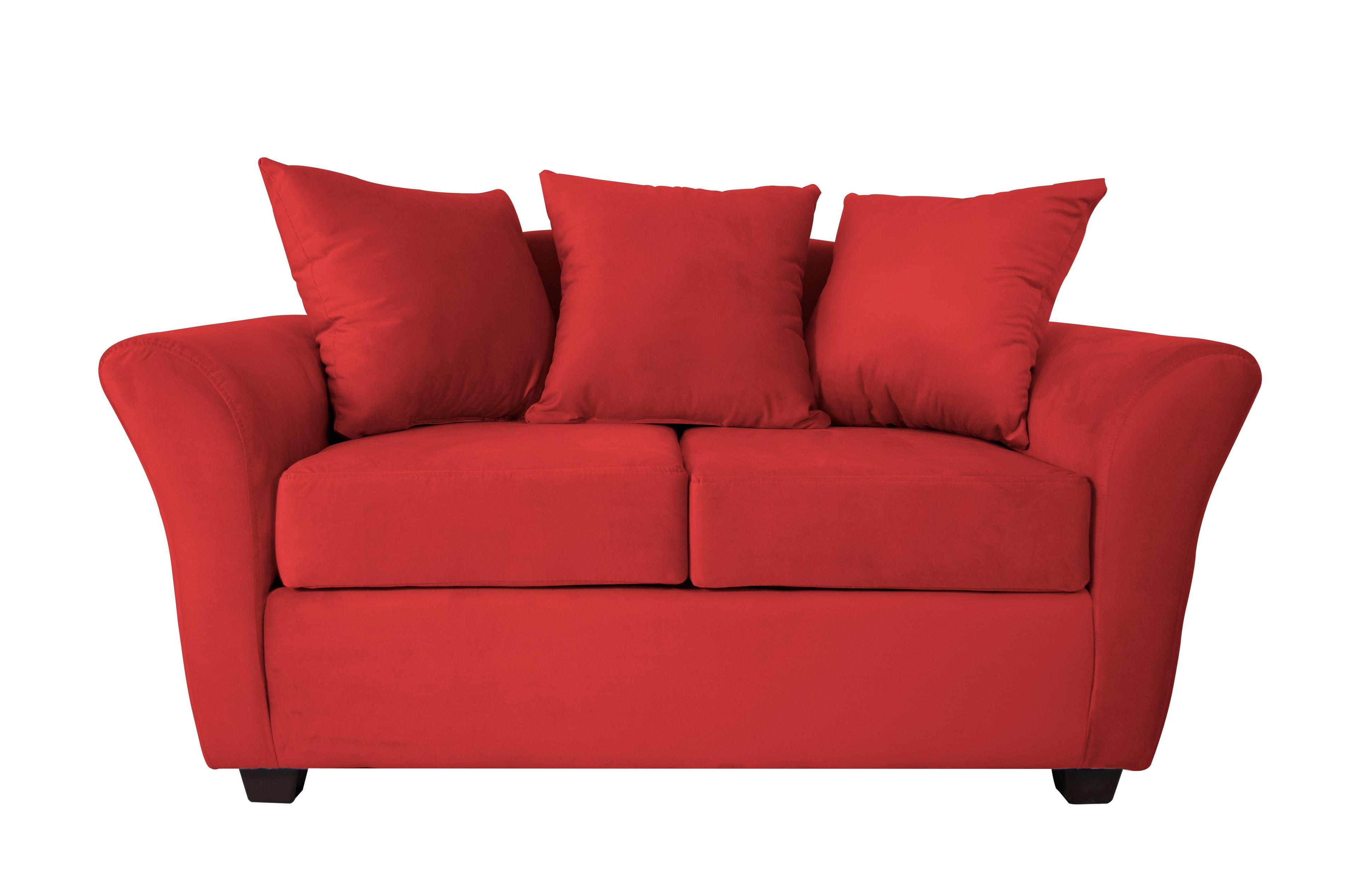 Sofa 2C Gaviota Felpa Rojo-2