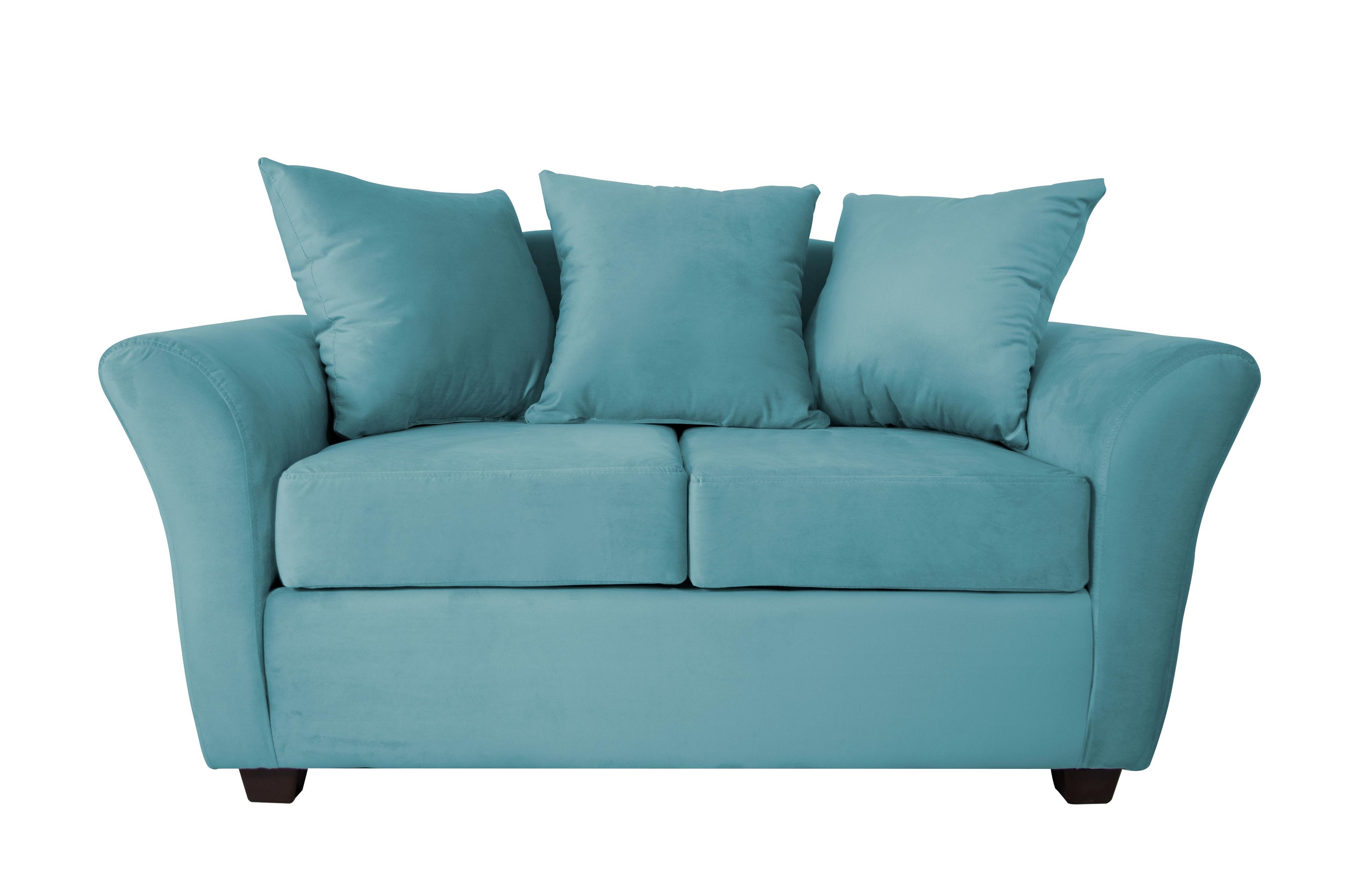 Sofa 2C Gaviota Felpa Turquesa-2