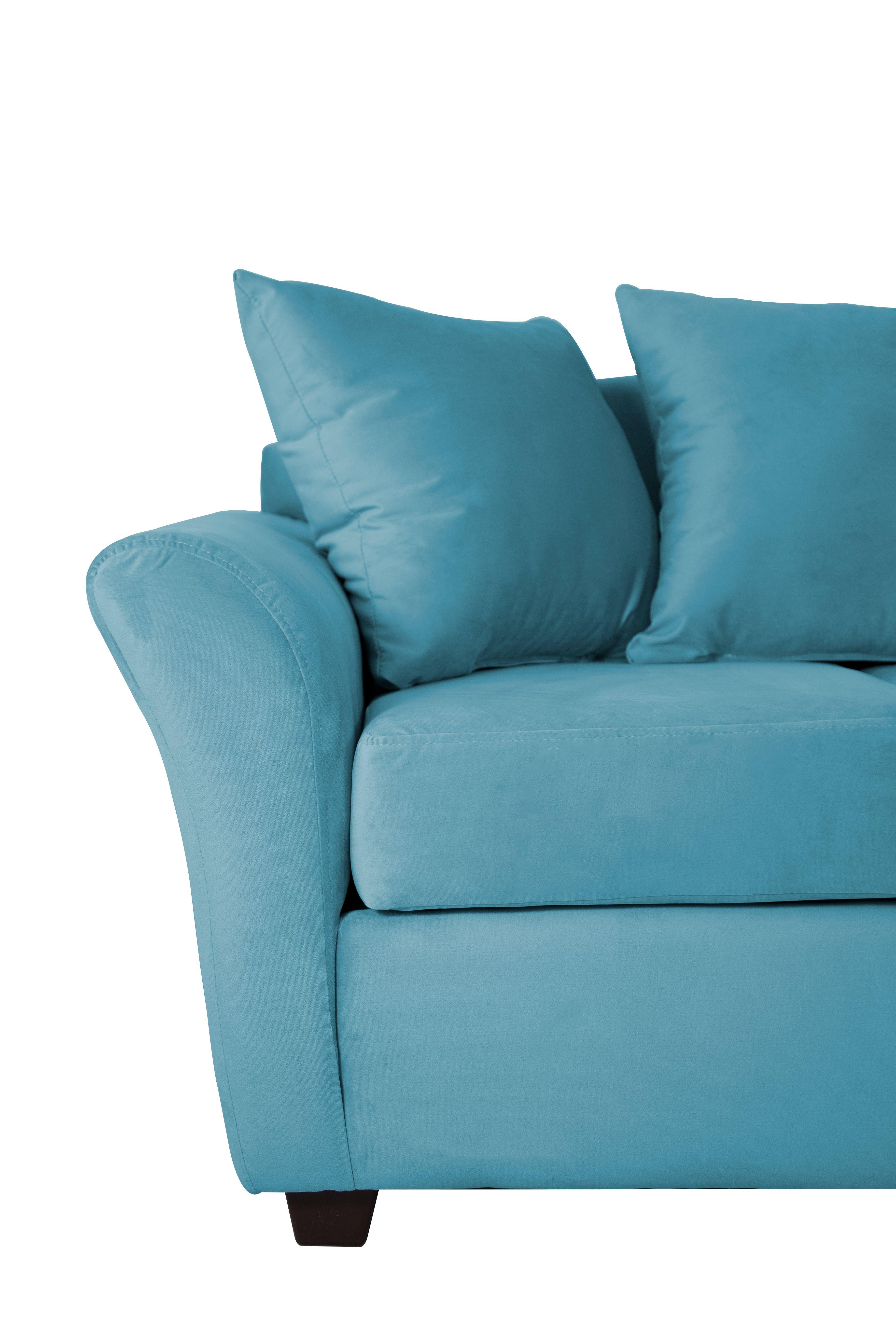 Sofa 2C Gaviota Felpa Turquesa-4