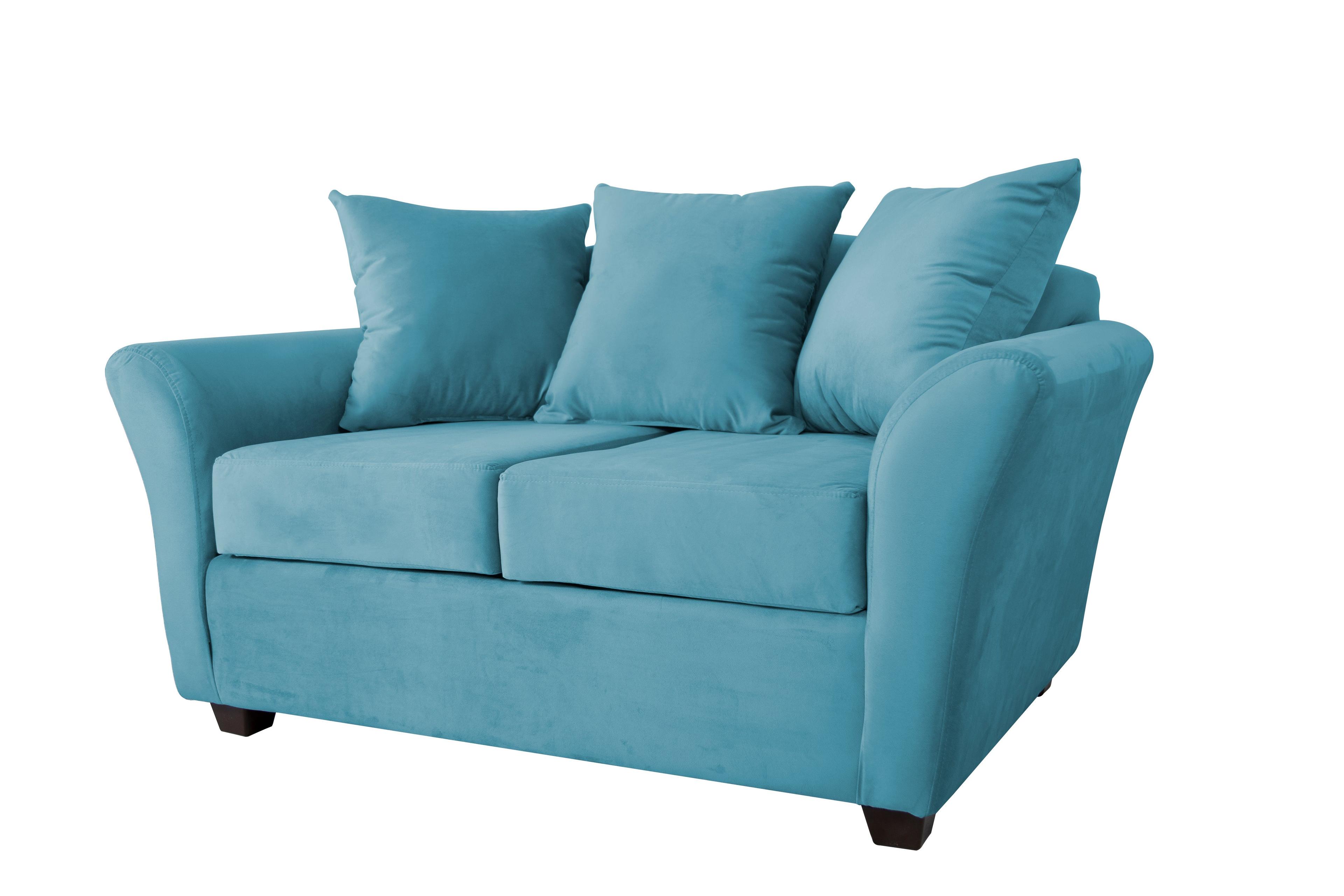 Sofa 2C Gaviota Felpa Turquesa-3