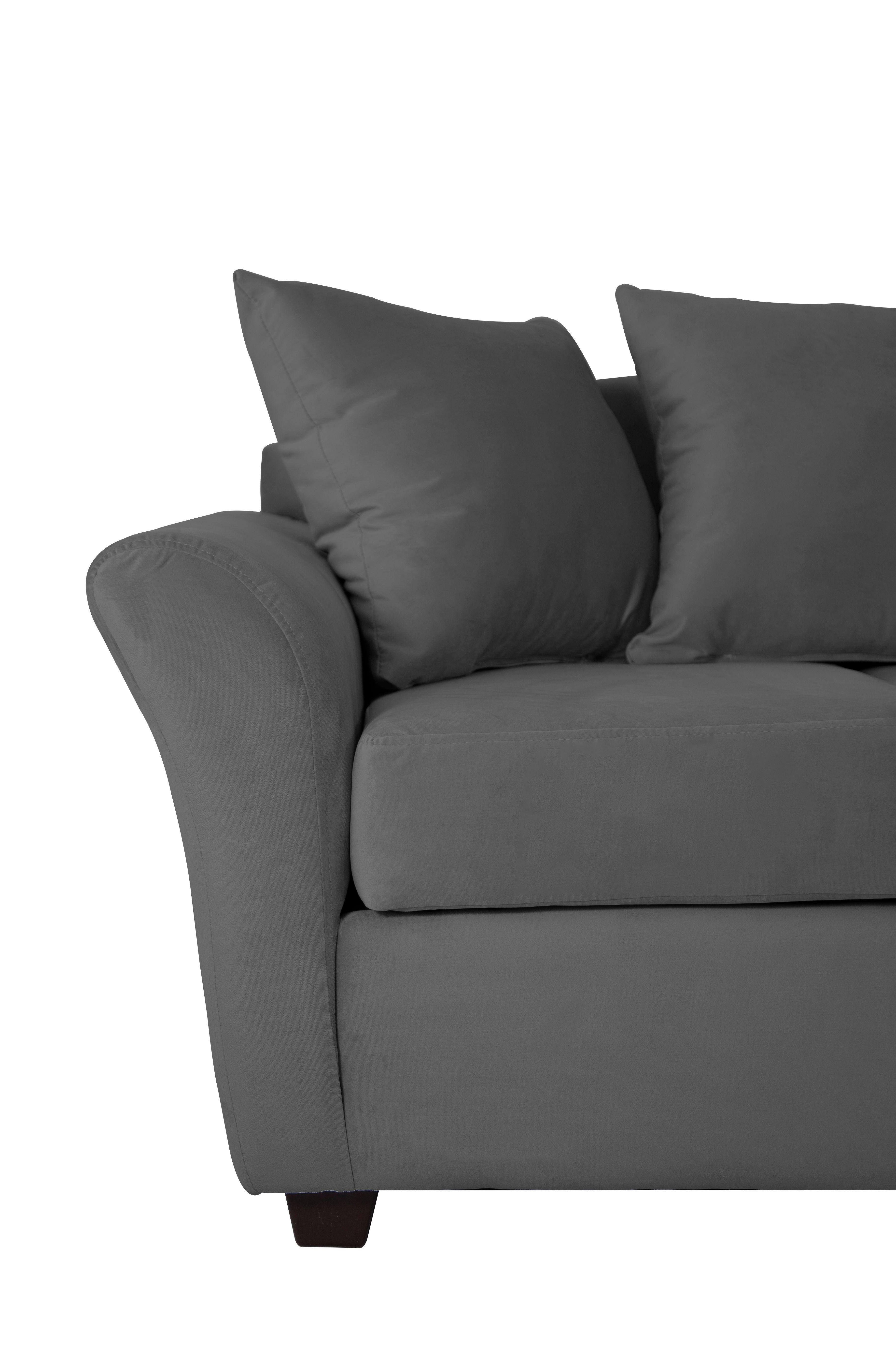 Sofa 2C Gaviota Felpa Gris-4