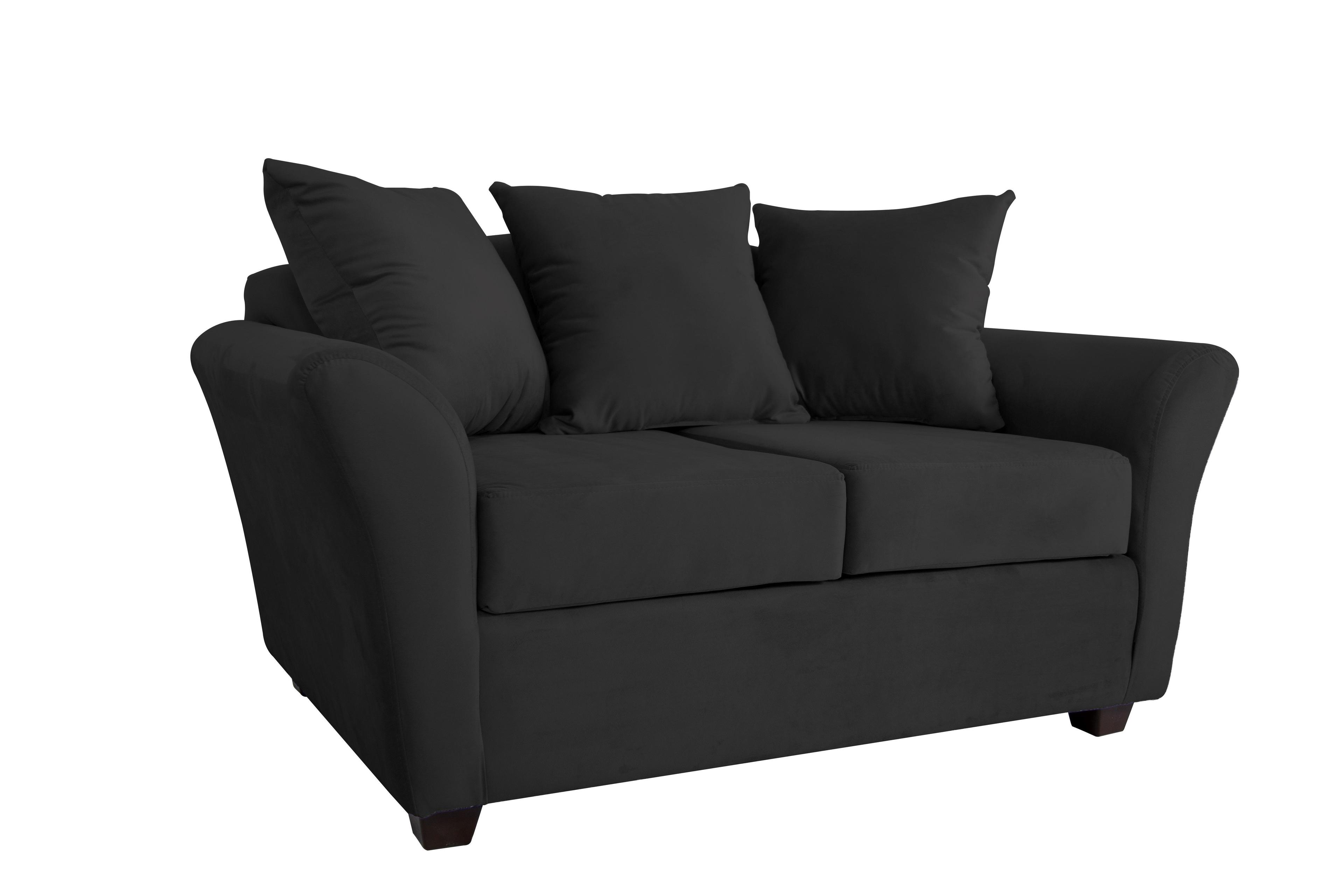 Sofa 2C Gaviota Felpa Negro-0