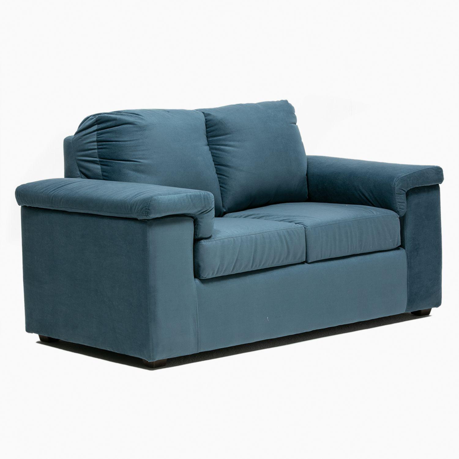 Sofa 2C Therion Felpa Azul Petroleo-2