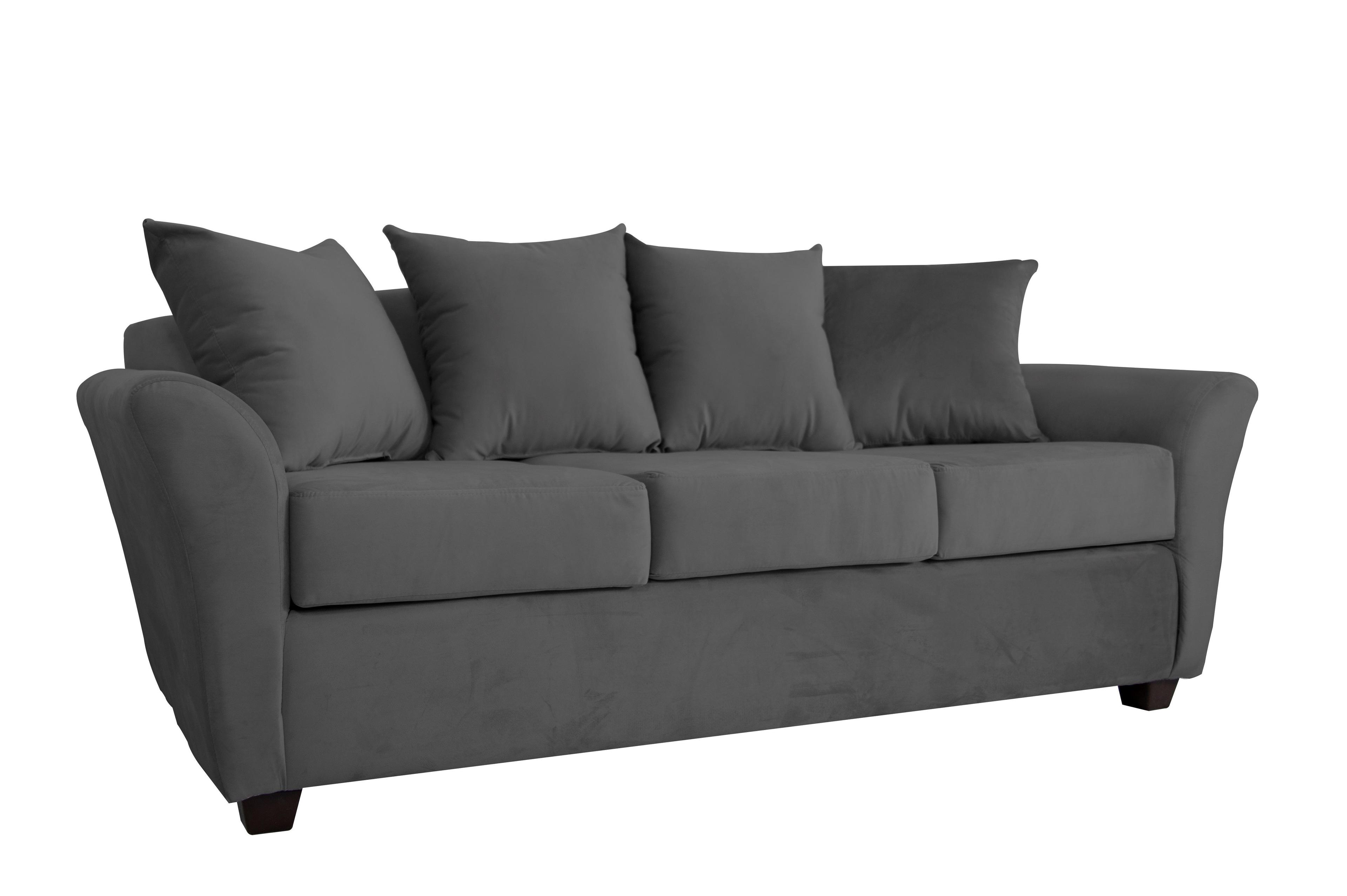 Sofa 3C Gaviota Felpa Gris-1