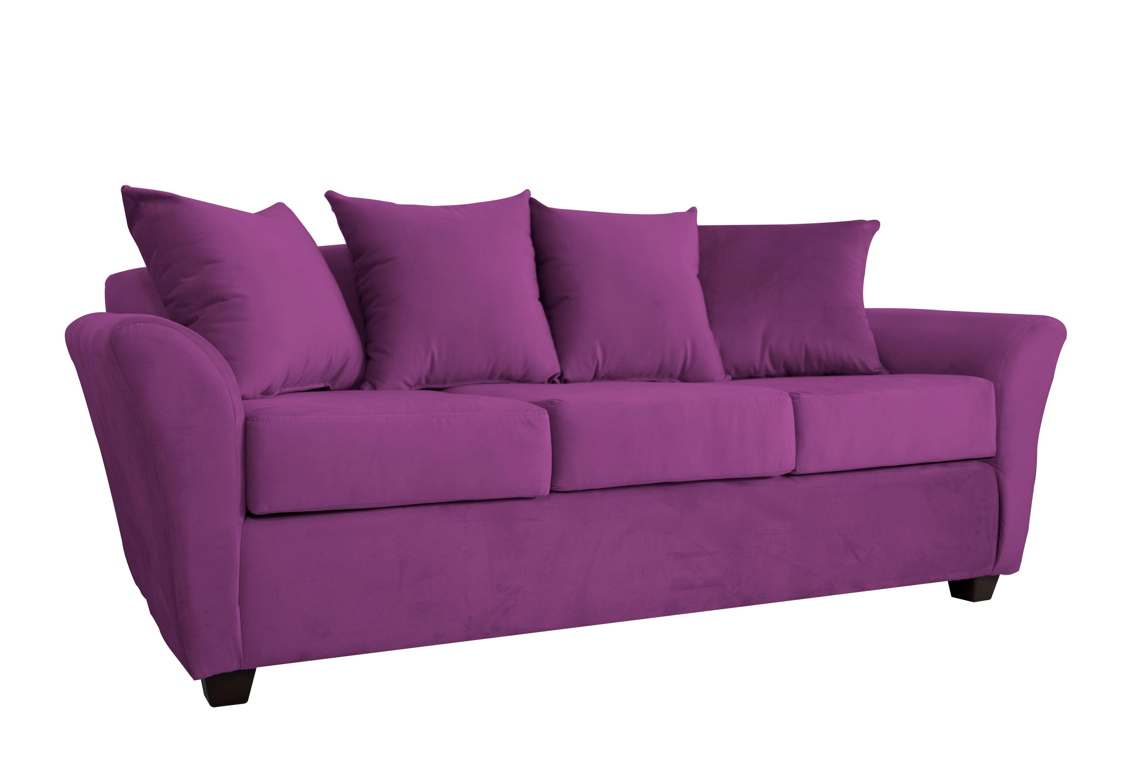 Sofa 3C Gaviota Felpa Morado-1
