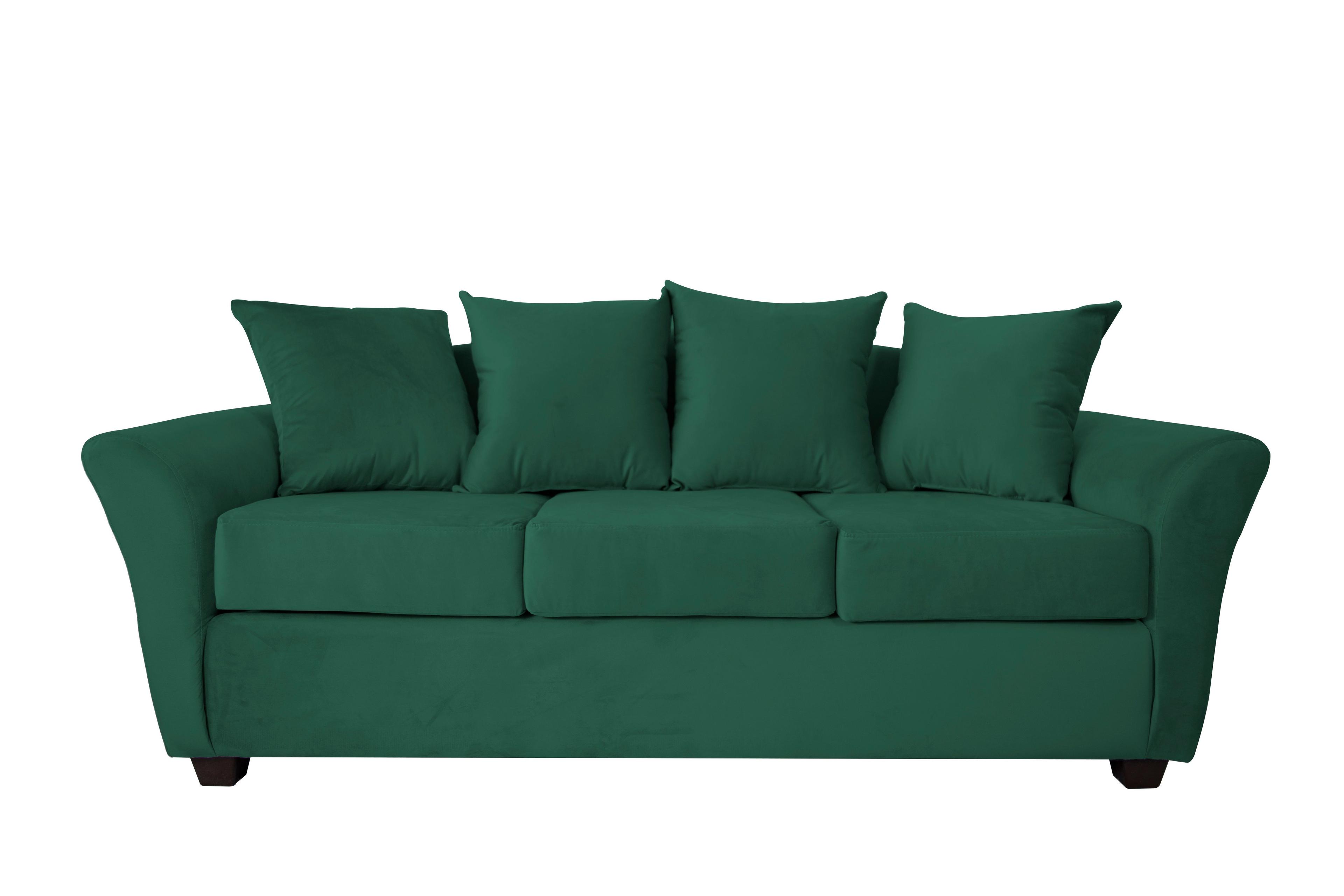 Sofa 3C Gaviota Felpa Verde Botella-0