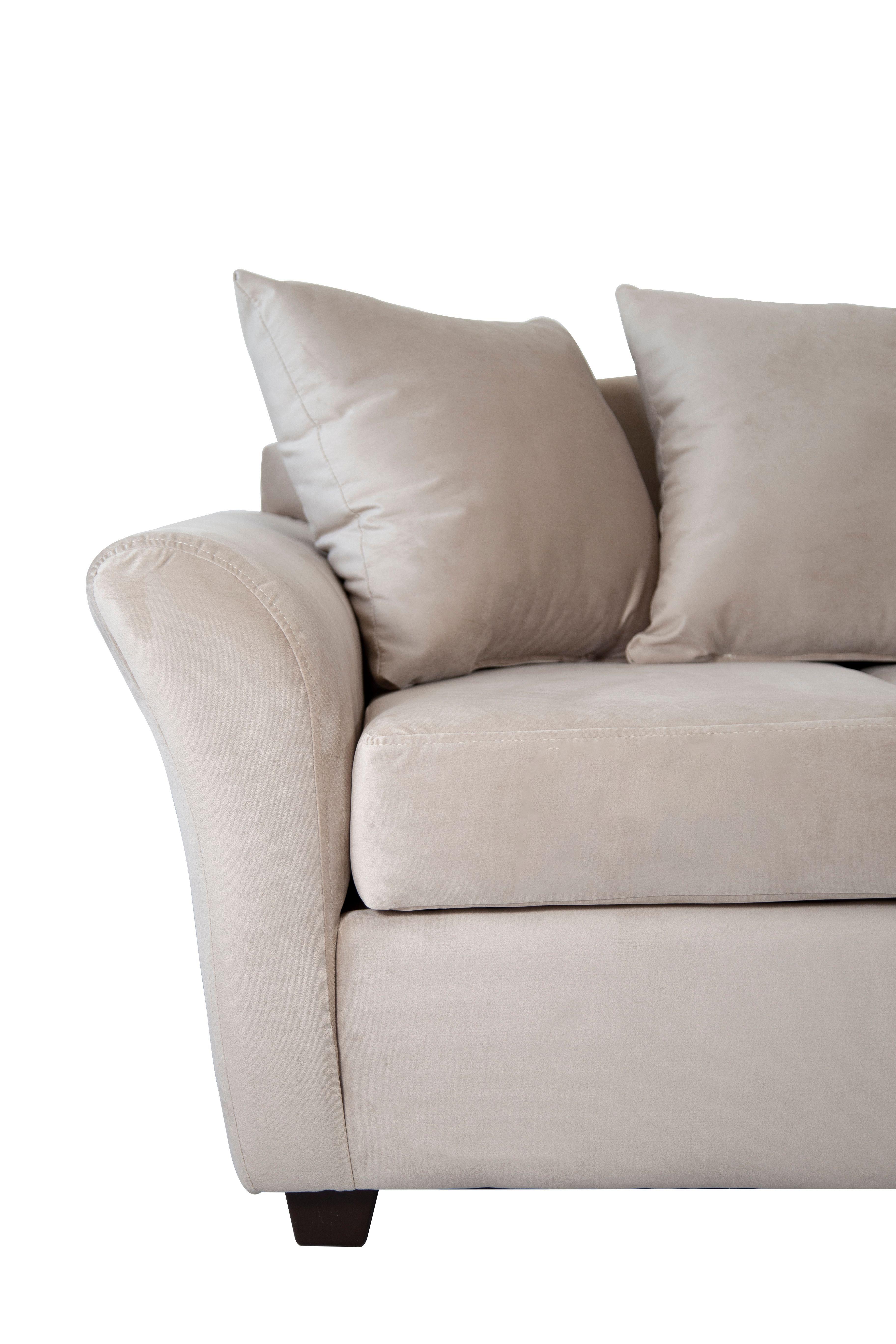 Sofa 3C Gaviota Felpa Beige-3