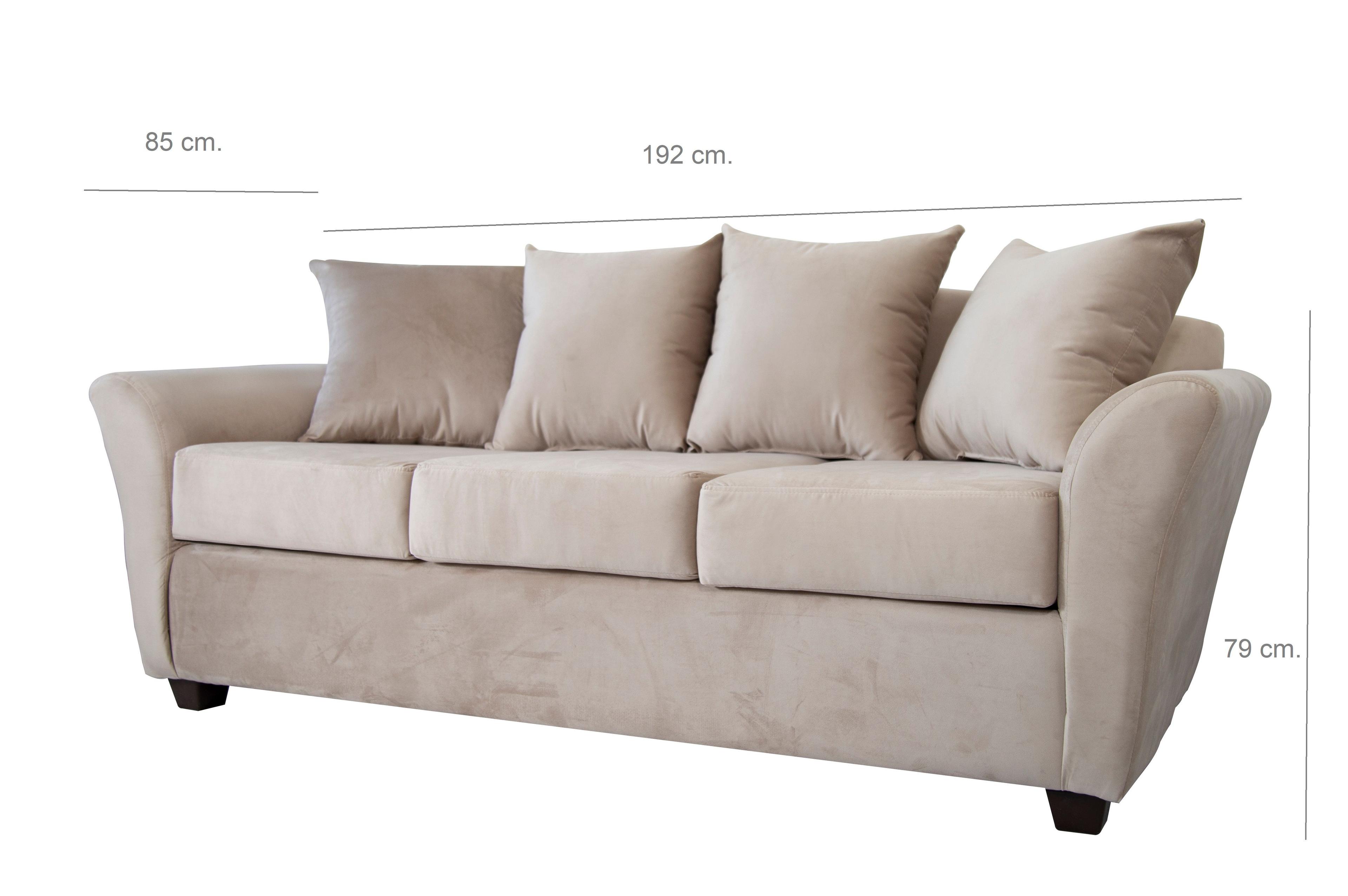 Sofa 3C Gaviota Felpa Beige-4
