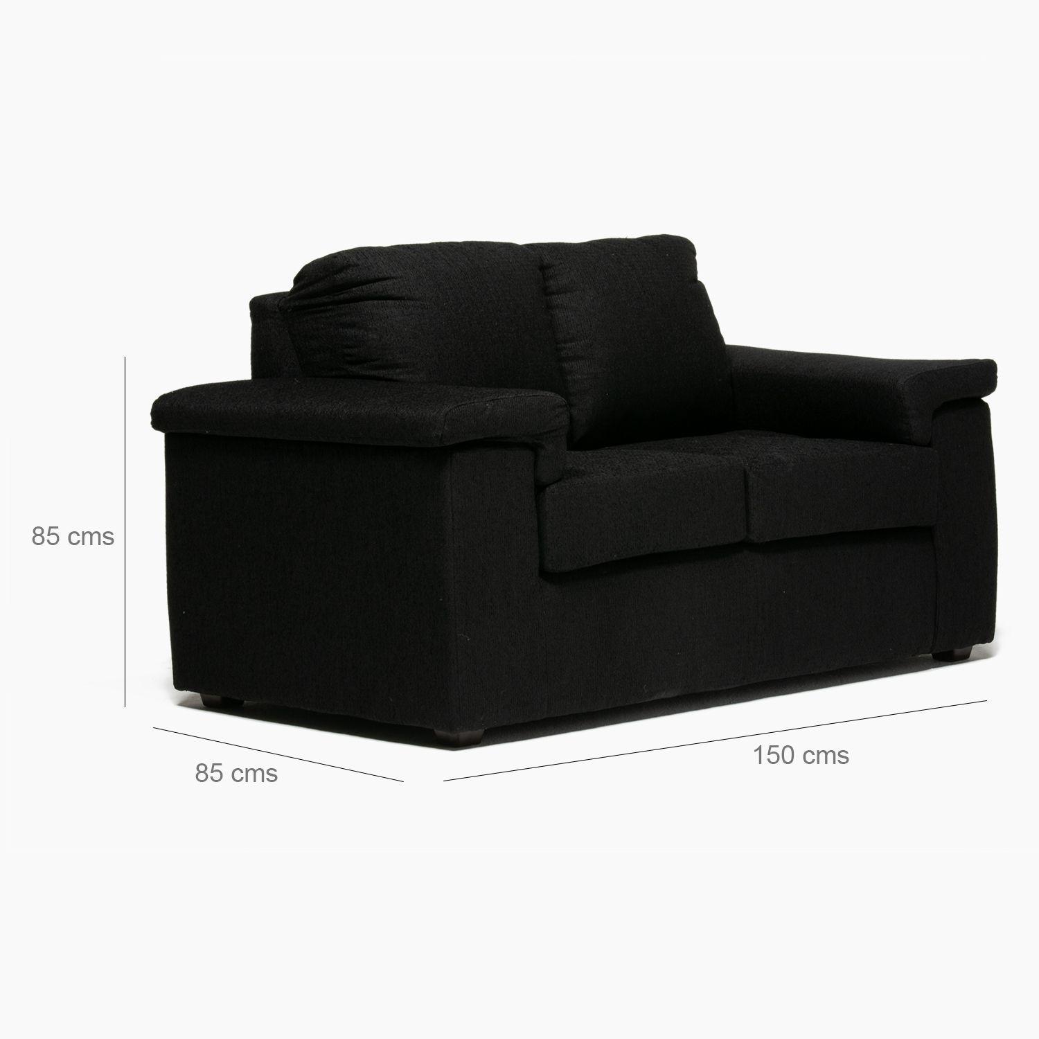 Sofa 2C Therion Chenille Negro-2