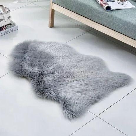 Alfombra Forma De Oveja Gris-0
