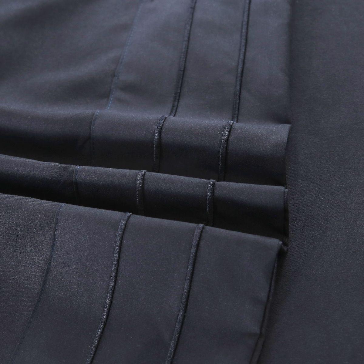 JUEGO DE SÁBANA 1.5 PLAZAS 500 HILOS ALGODÓN CON POLIÉSTER COLOR NEGRO-1