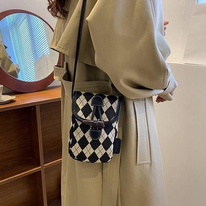 Cartera Bolso mini bag De Celular Negro y Blanco-2