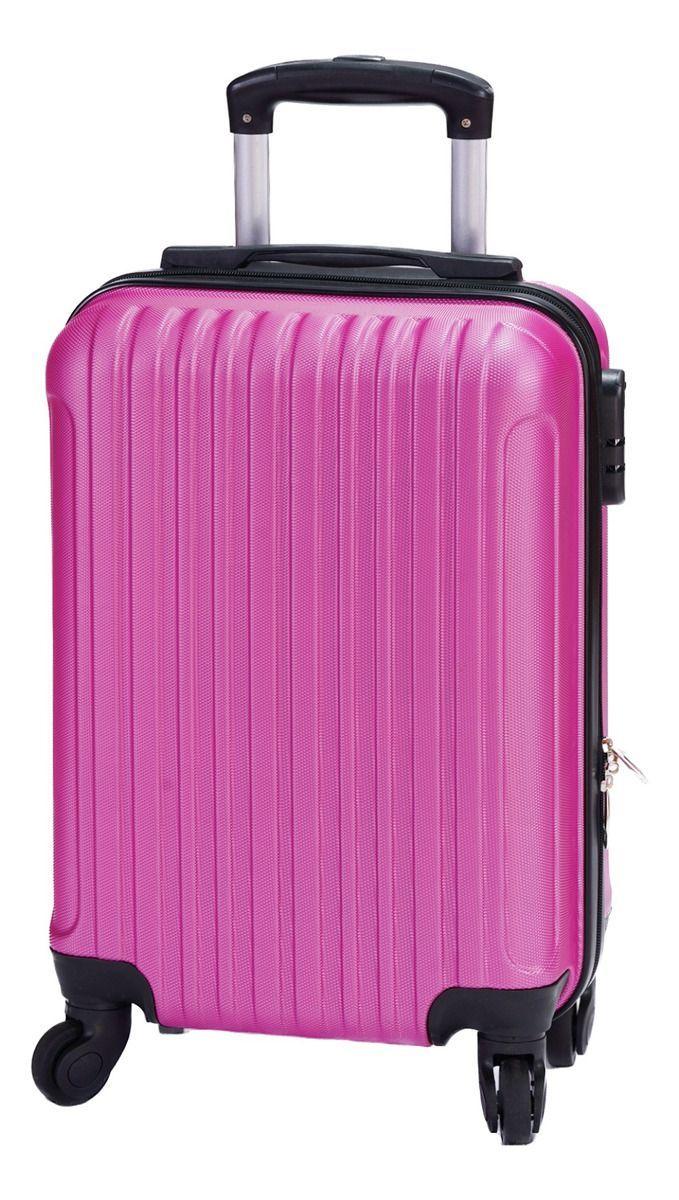 Maletas de Viaje para Cabina color Fucsia con Lineas-0