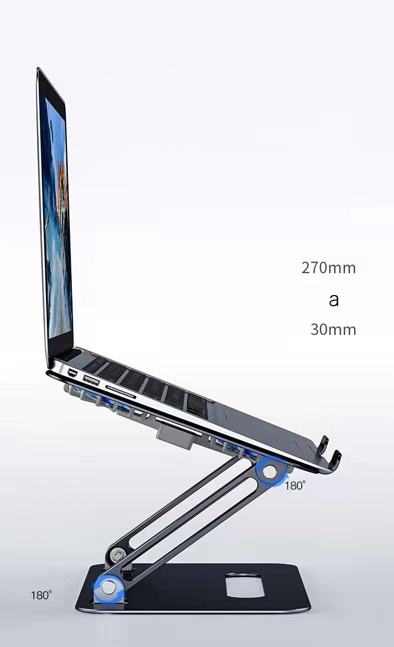 Soporte Notebook Laptop Aluminio Ventilador Enfriador Cooler-1