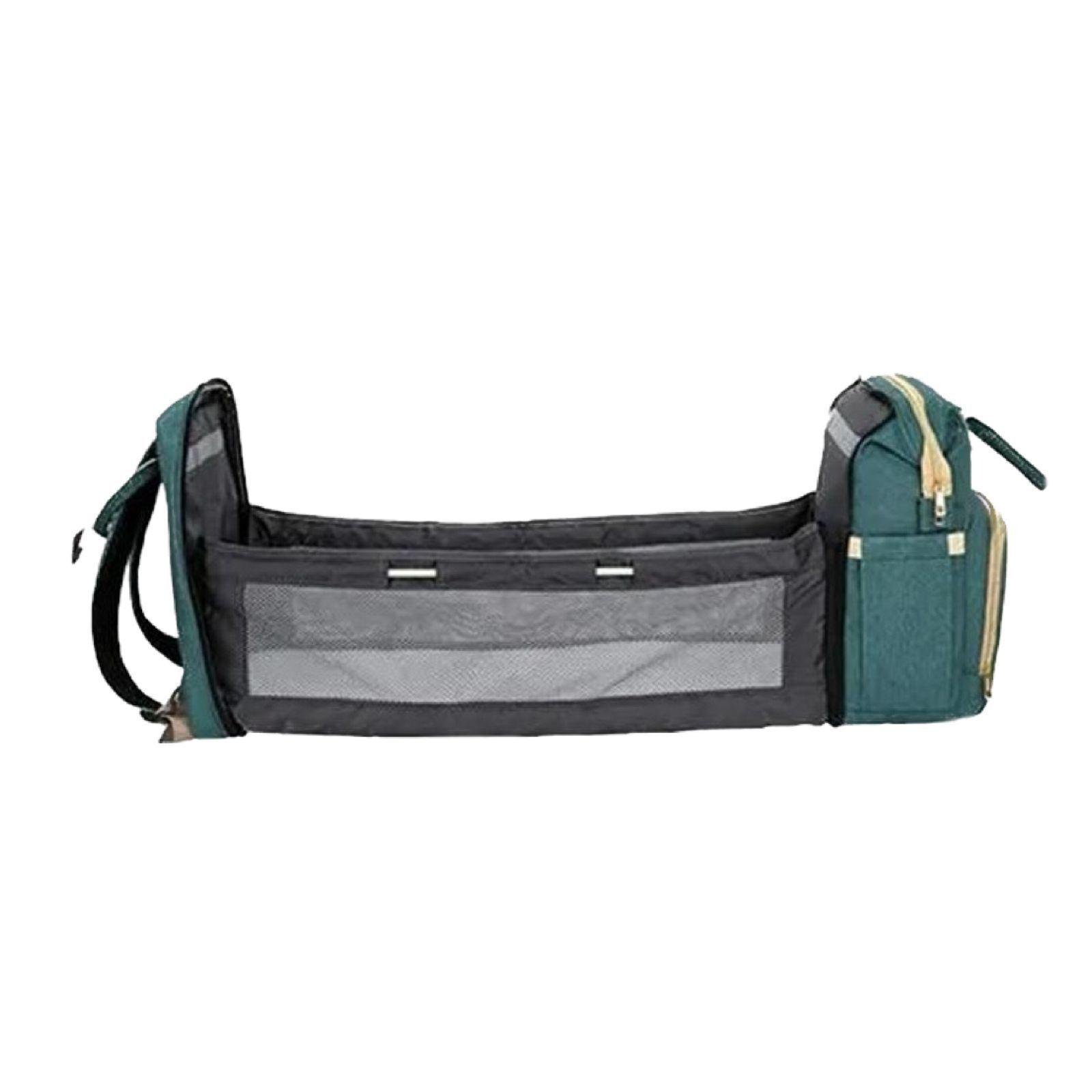 Mochila Maternal Bebe 3 En 1 Cuna Mudador Verde-0