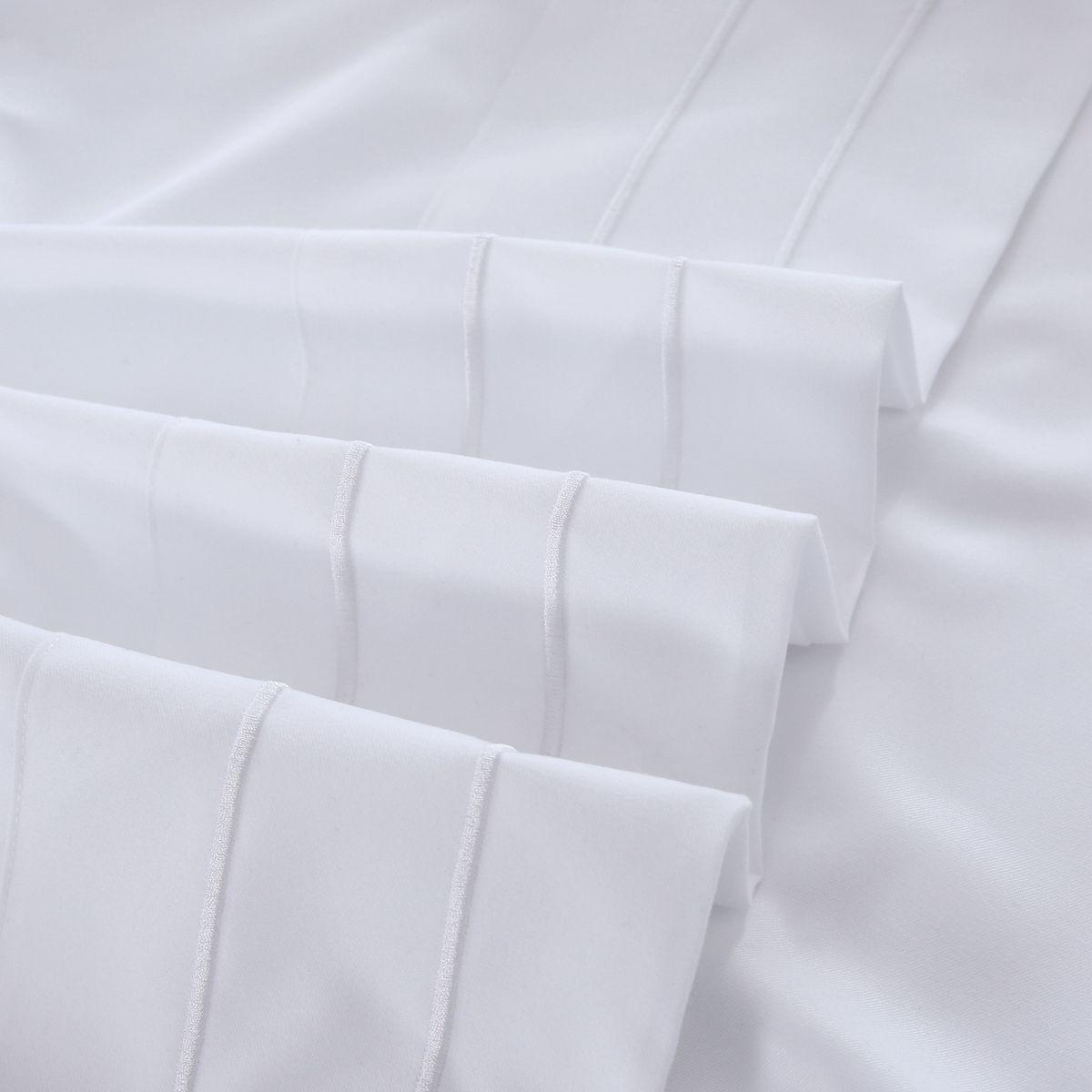 JUEGO DE SÁBANA 1.5 PLAZAS 500 HILOS ALGODÓN CON POLIÉSTER COLOR BLANCO-1