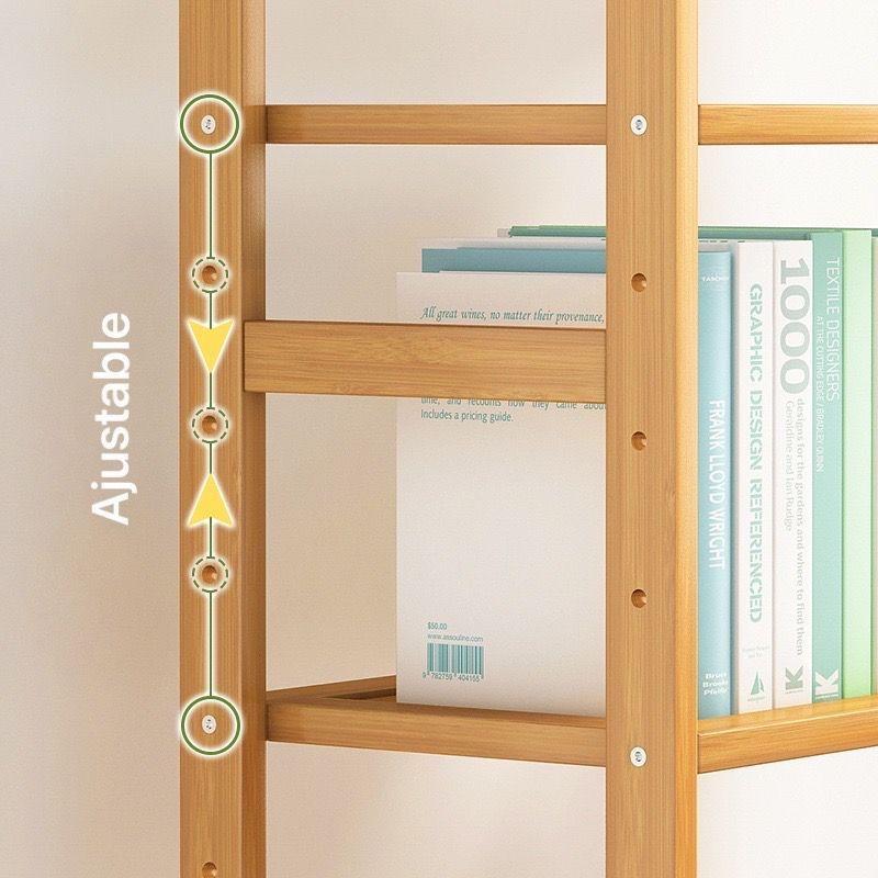 Estante 5 Niveles Ajustable Organizador De Bambú Cocina Baño Libros-3