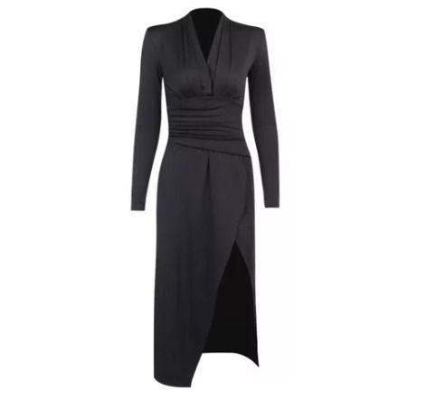 Vestido Largo Fiesta Casual Negro-0