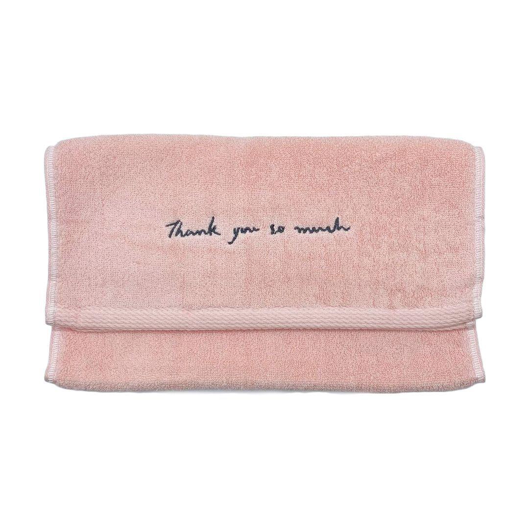 Toalla De Mano Cuadrada Unicolor Thank You-0