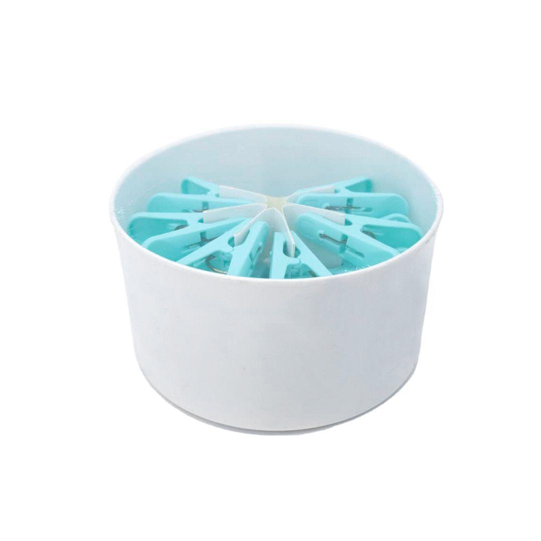 Set 24 Pinzas para Ropa Celeste-1