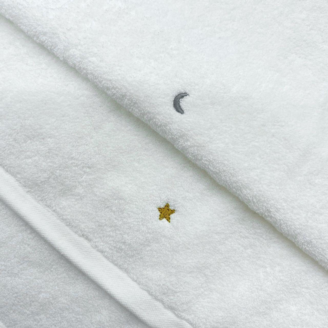 Toalla De Baño Grande Unicolor Con Estrellas-1