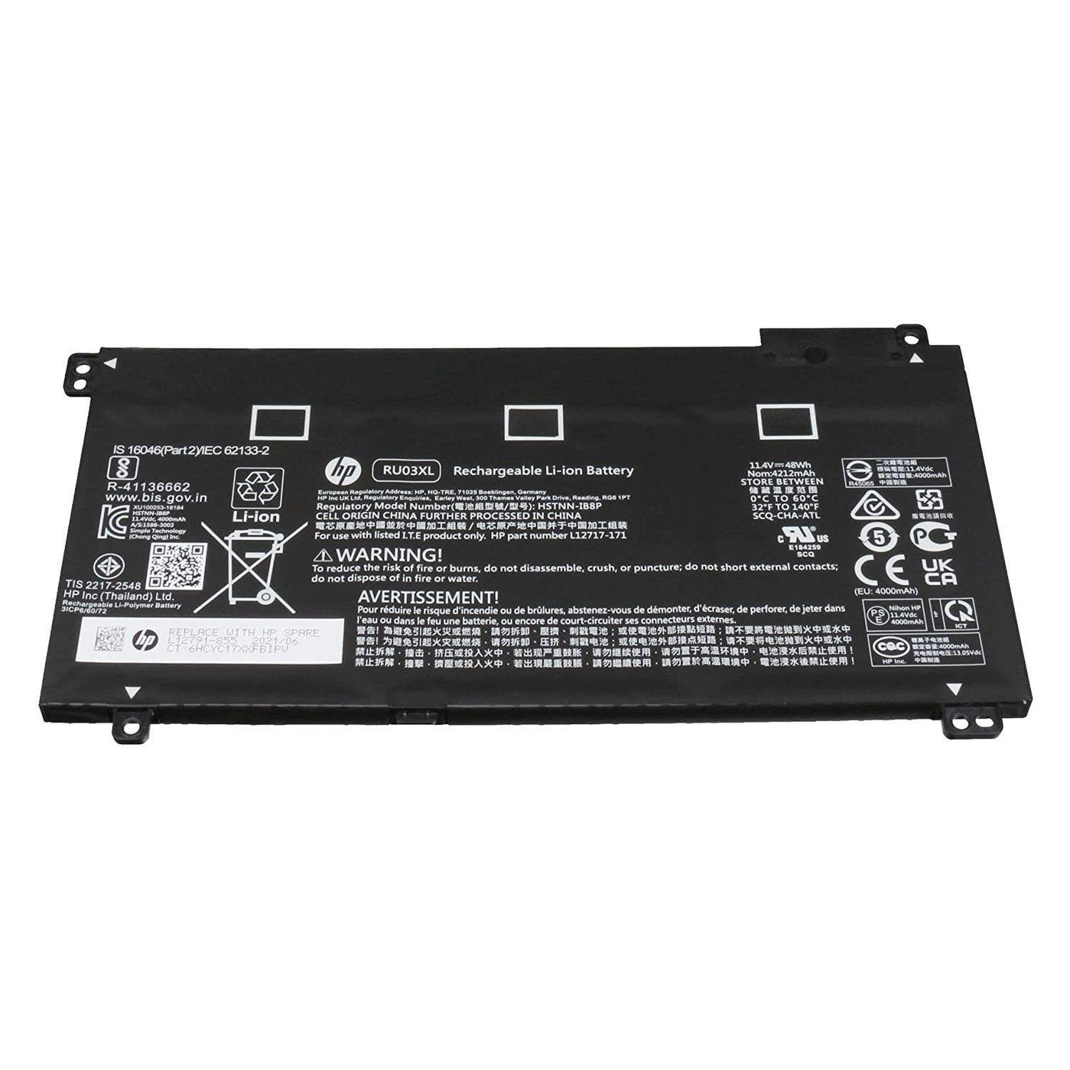 Batería 3C 48Wh 4.21Ah Lithium-ion RU03XL-0