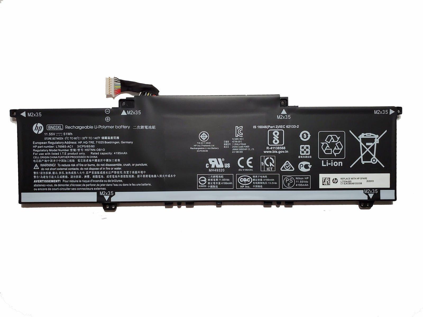 Batería 3C 51Wh 4.45Ah Lithium-ion BN03XL-0