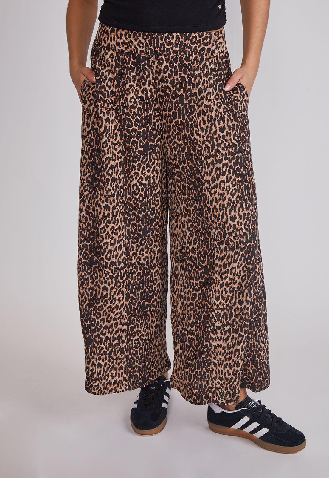 Pantalón Mujer Leopardo Beige Sioux-0