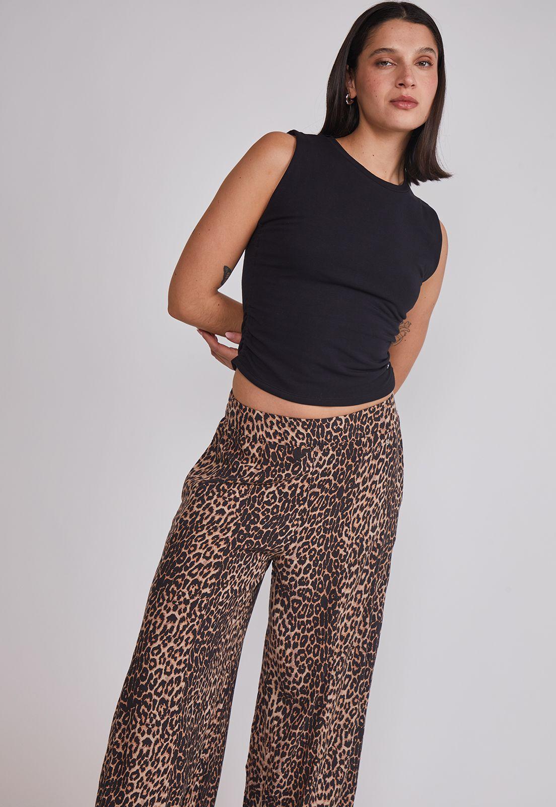 Pantalón Mujer Leopardo Beige Sioux-1