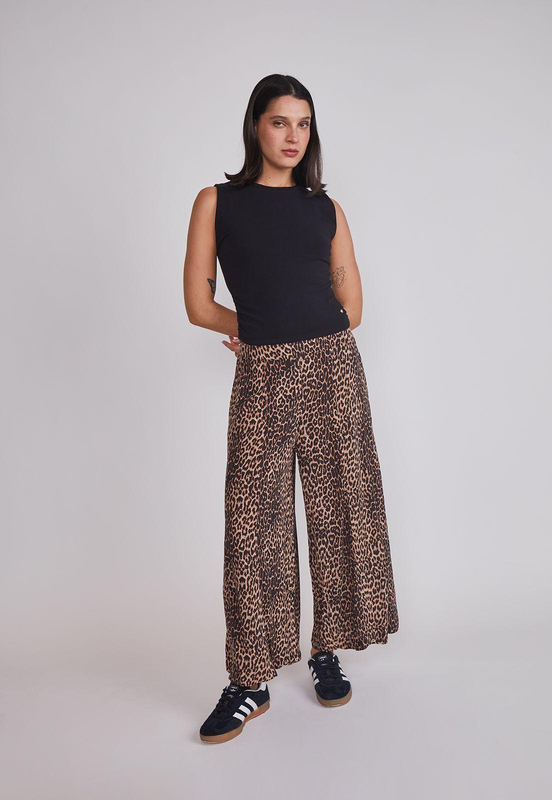 Pantalón Mujer Leopardo Beige Sioux-4